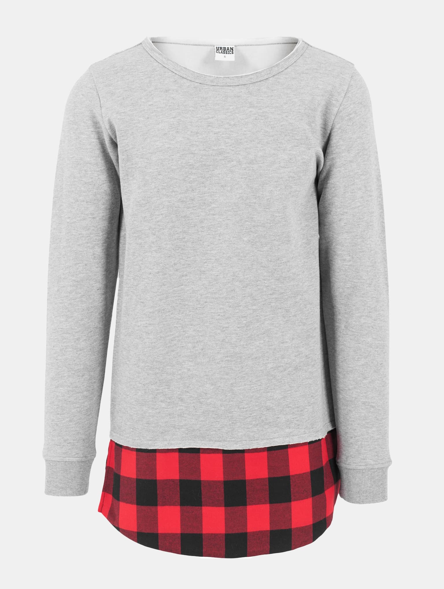 Urban Classics Long Flanell Bottom Open Edge Crewneck – Bild 4