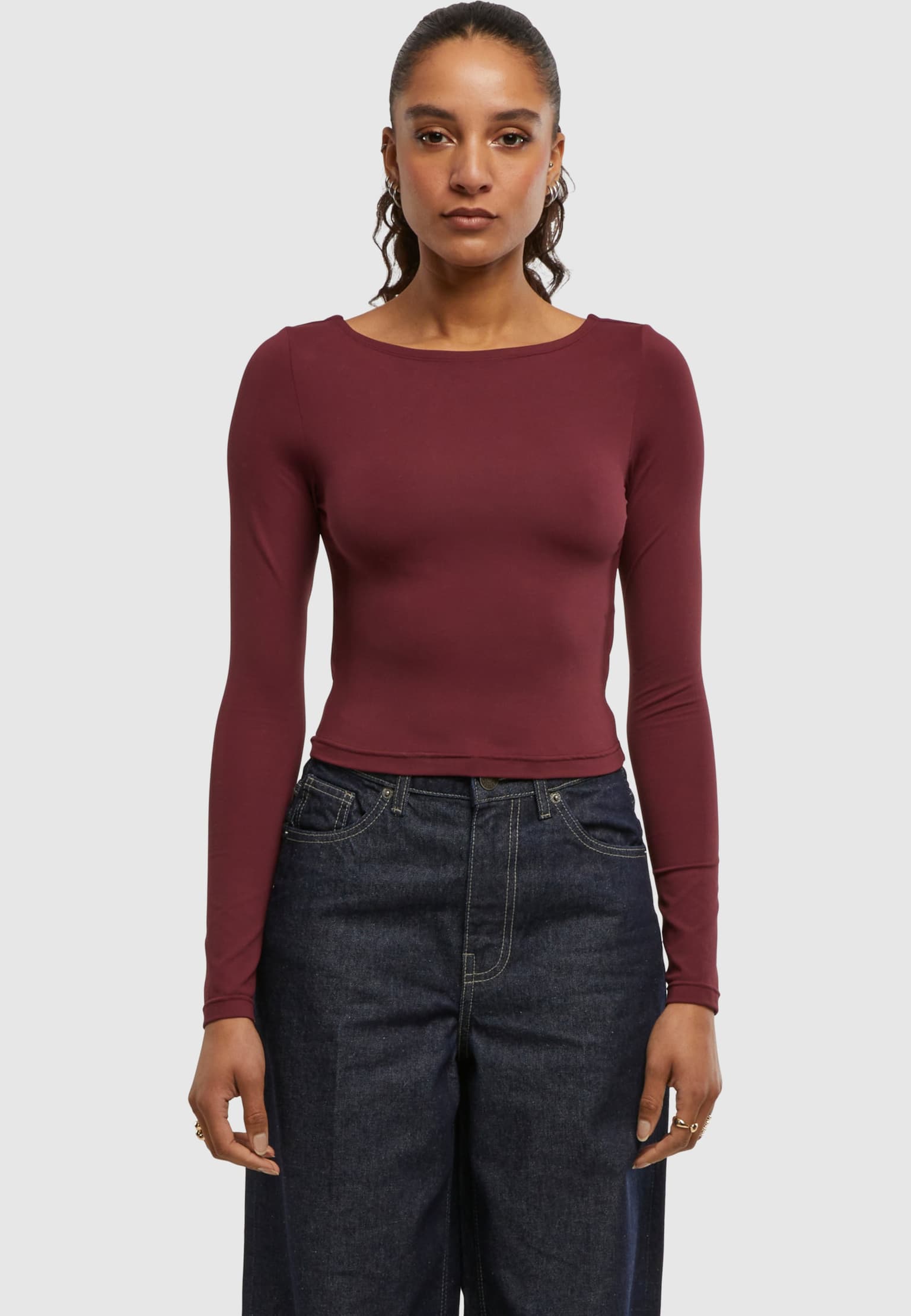 Urban Classics Ladies Slim Fit Longsleeve – Bild 3