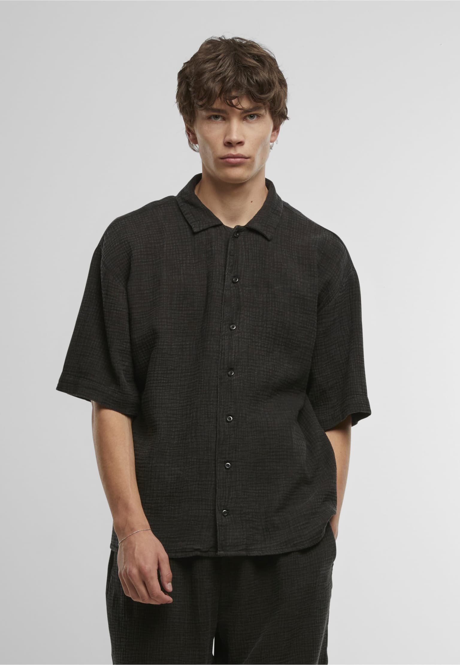 Urban Classics Acid Washed Musselin Shirt
