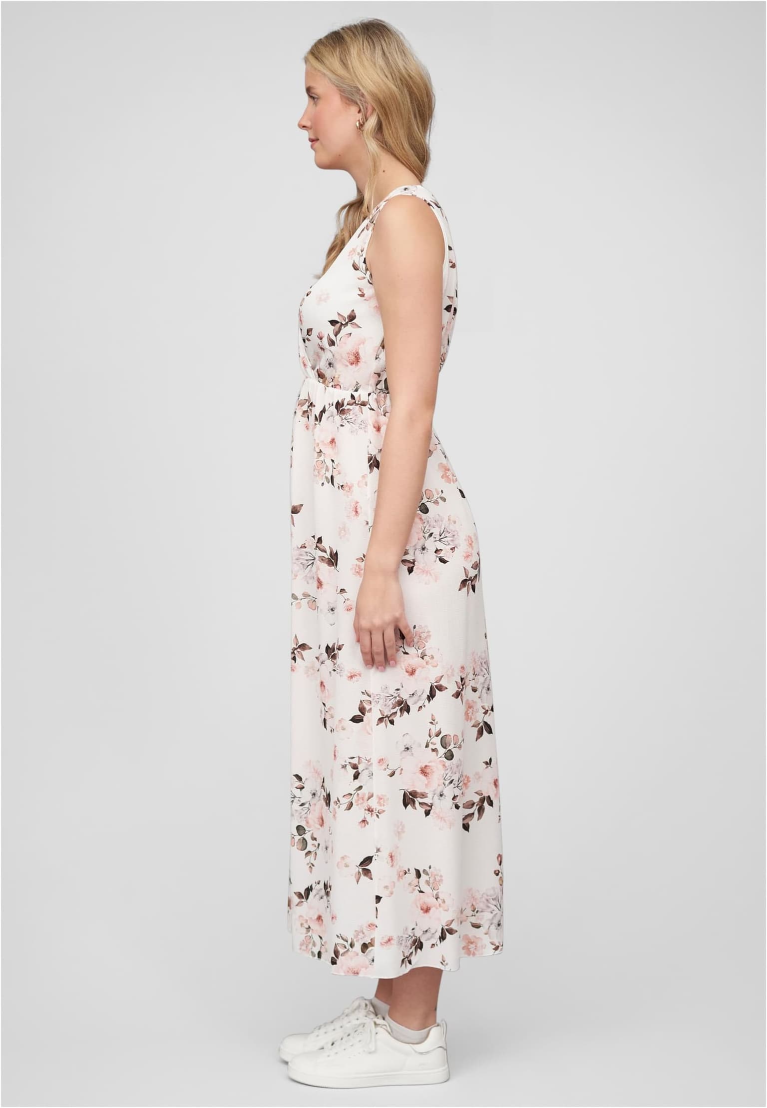 Cloud5ive Maxi Kleid in Wickeloptik mit Blumen All Over Print – Bild 3