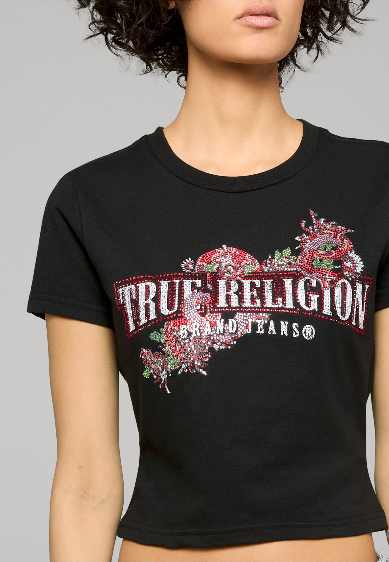 True Religion CRYSTAL SNAKE SS BBY TEE – Bild 4