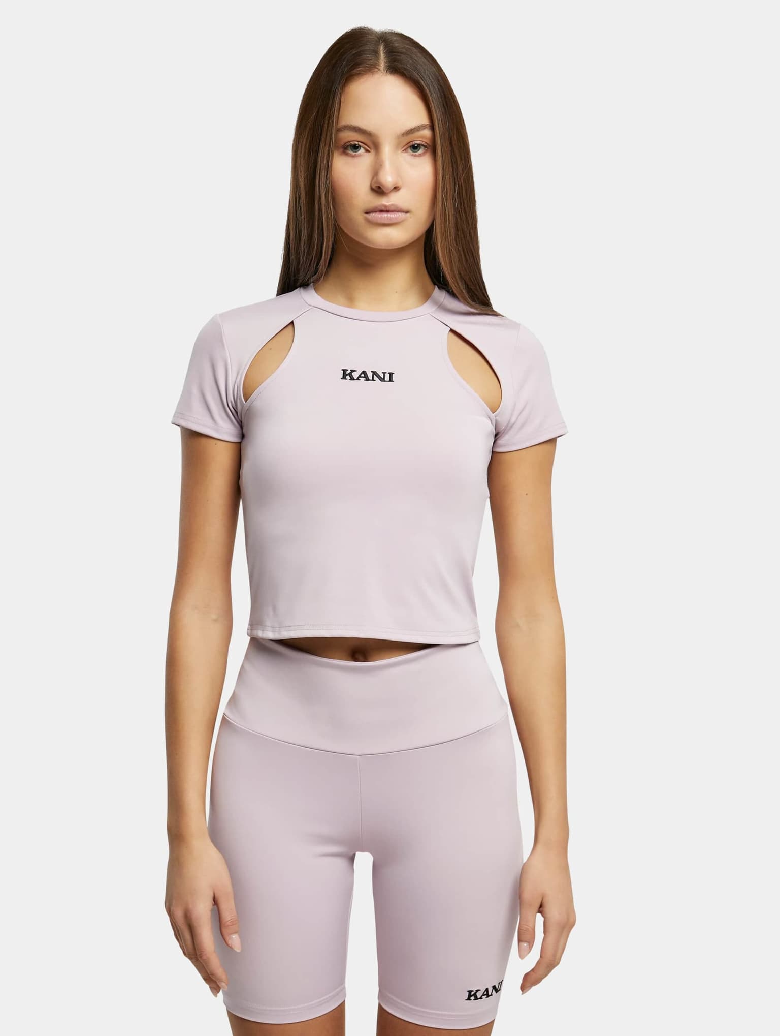 Karl Kani KK Small Retro Shiny Jersey Cut Out Tee light lavender – Bild 4