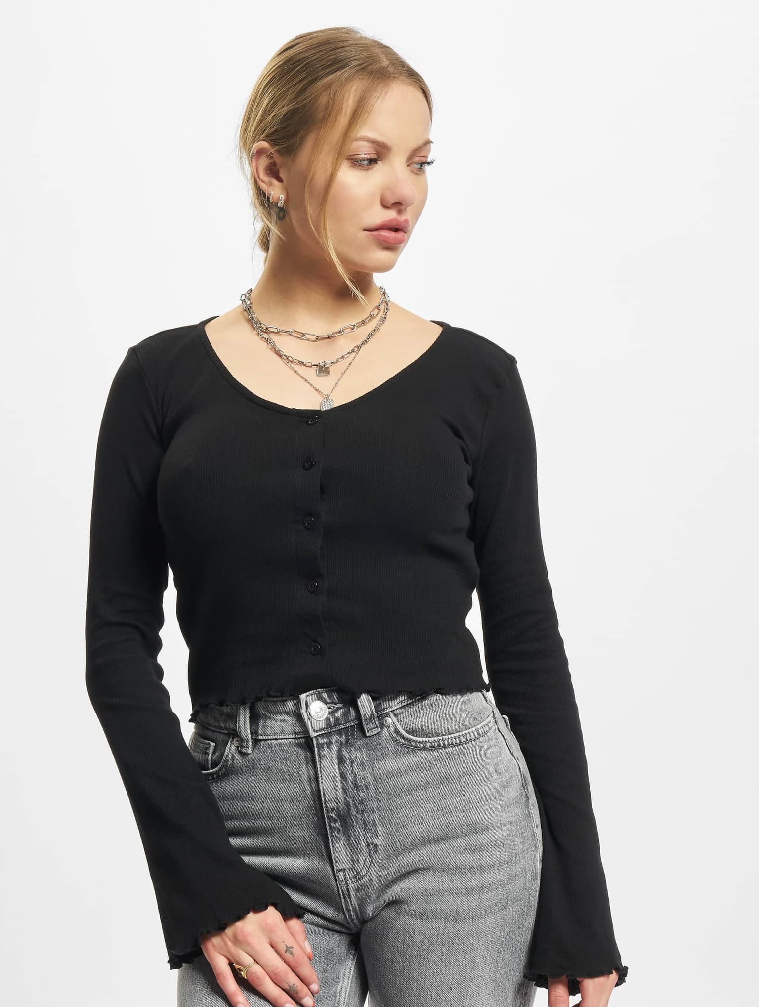 Urban Classics Ladies Cropped Rib Cardigan – Bild 3