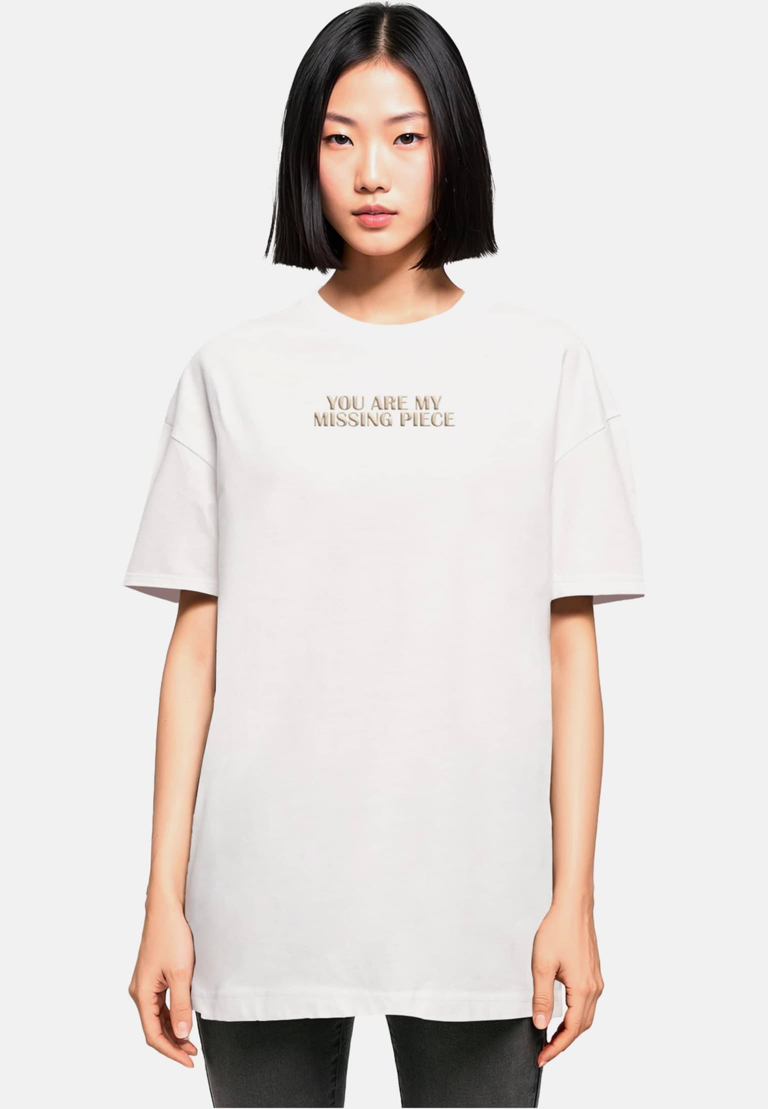 Merchcode Ladies Missing Piece Oversized Boyfriend Tee