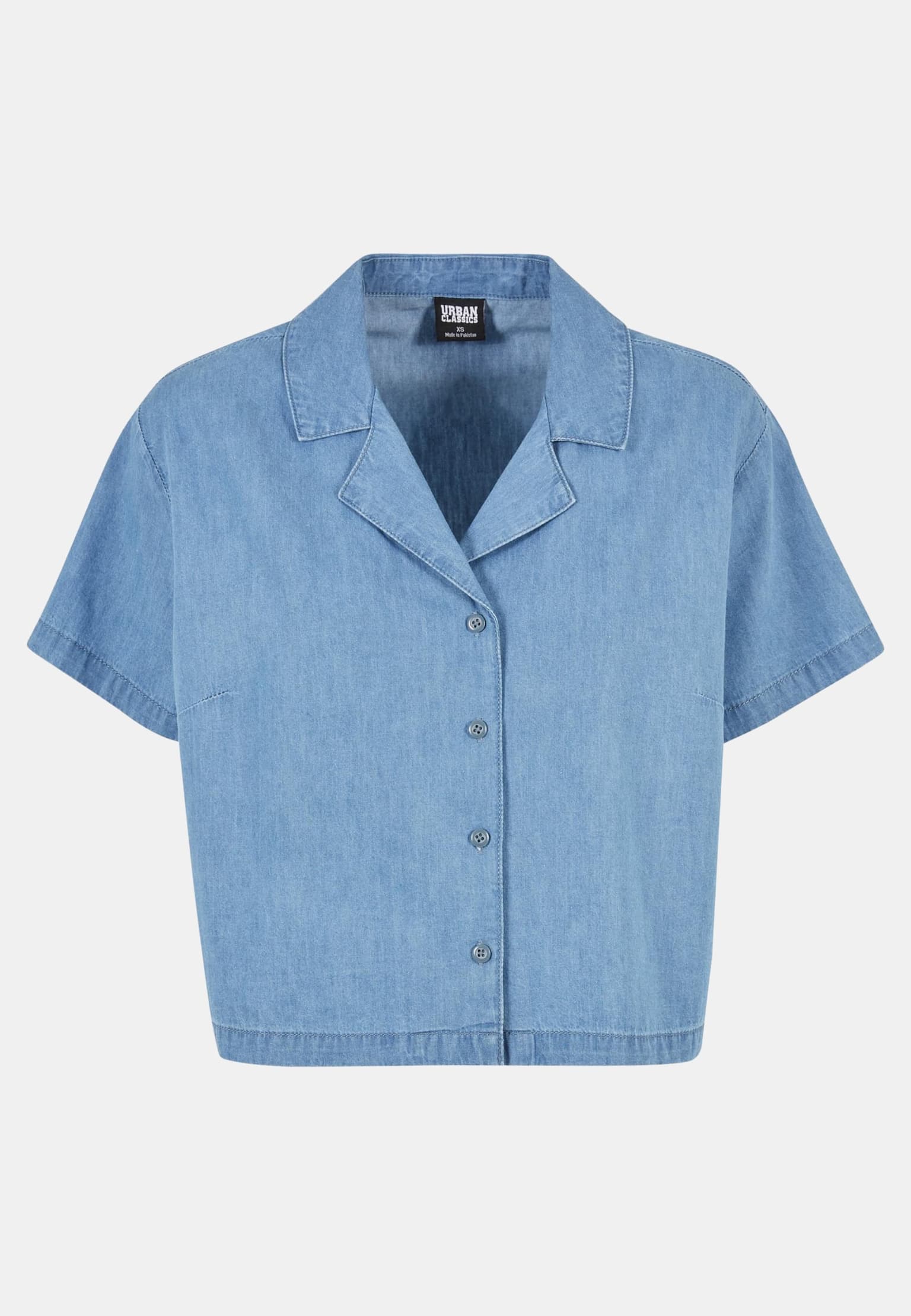 Urban Classics Ladies Light Denim Resort Shirt – Bild 3
