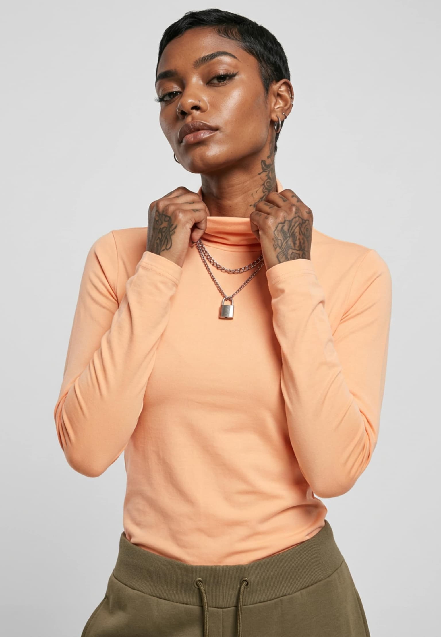 Urban Classics Ladies Modal Turtleneck Longsleeve