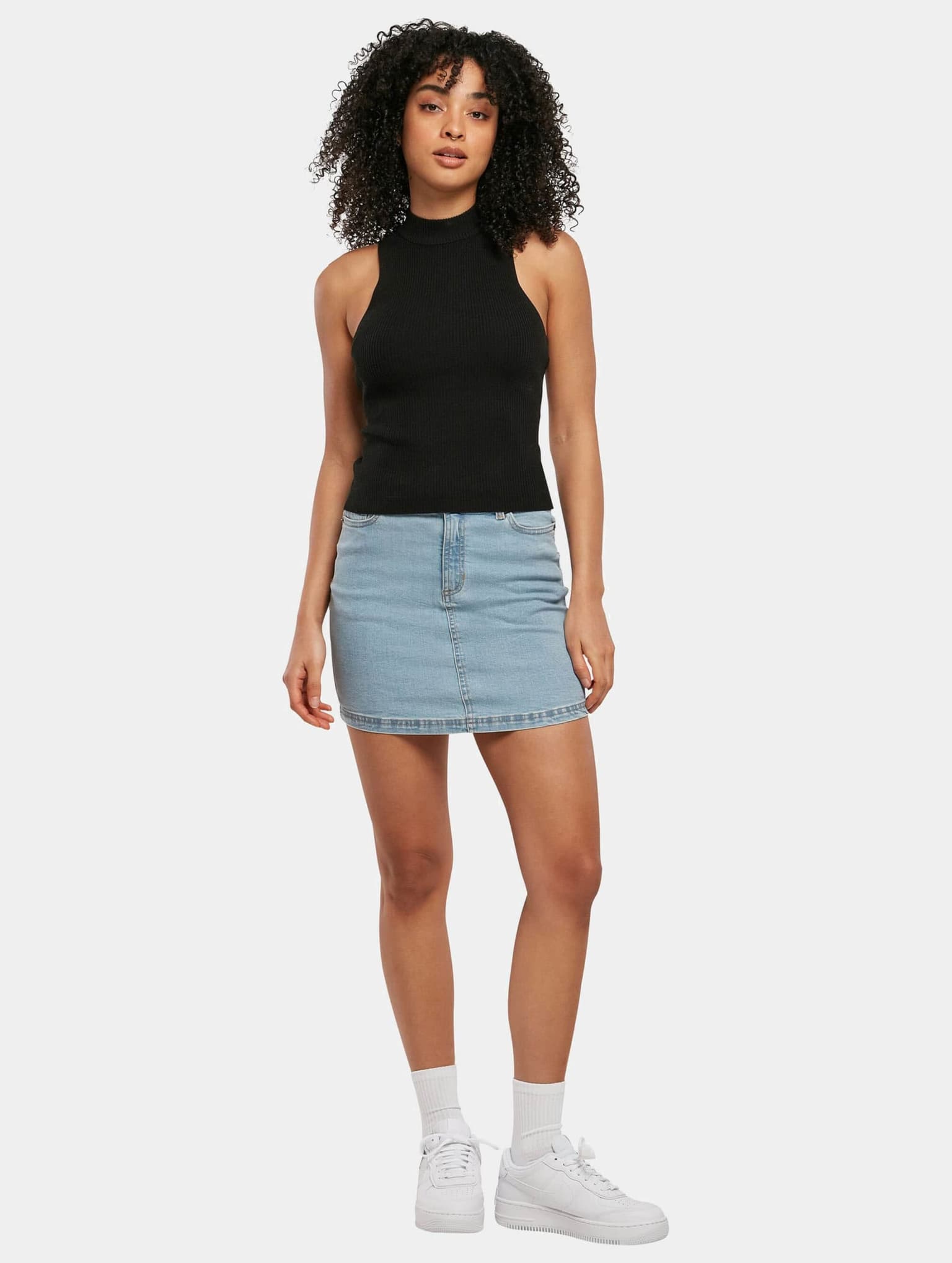 Urban Classics Ladies Short Rib Knit Turtleneck Top – Bild 4