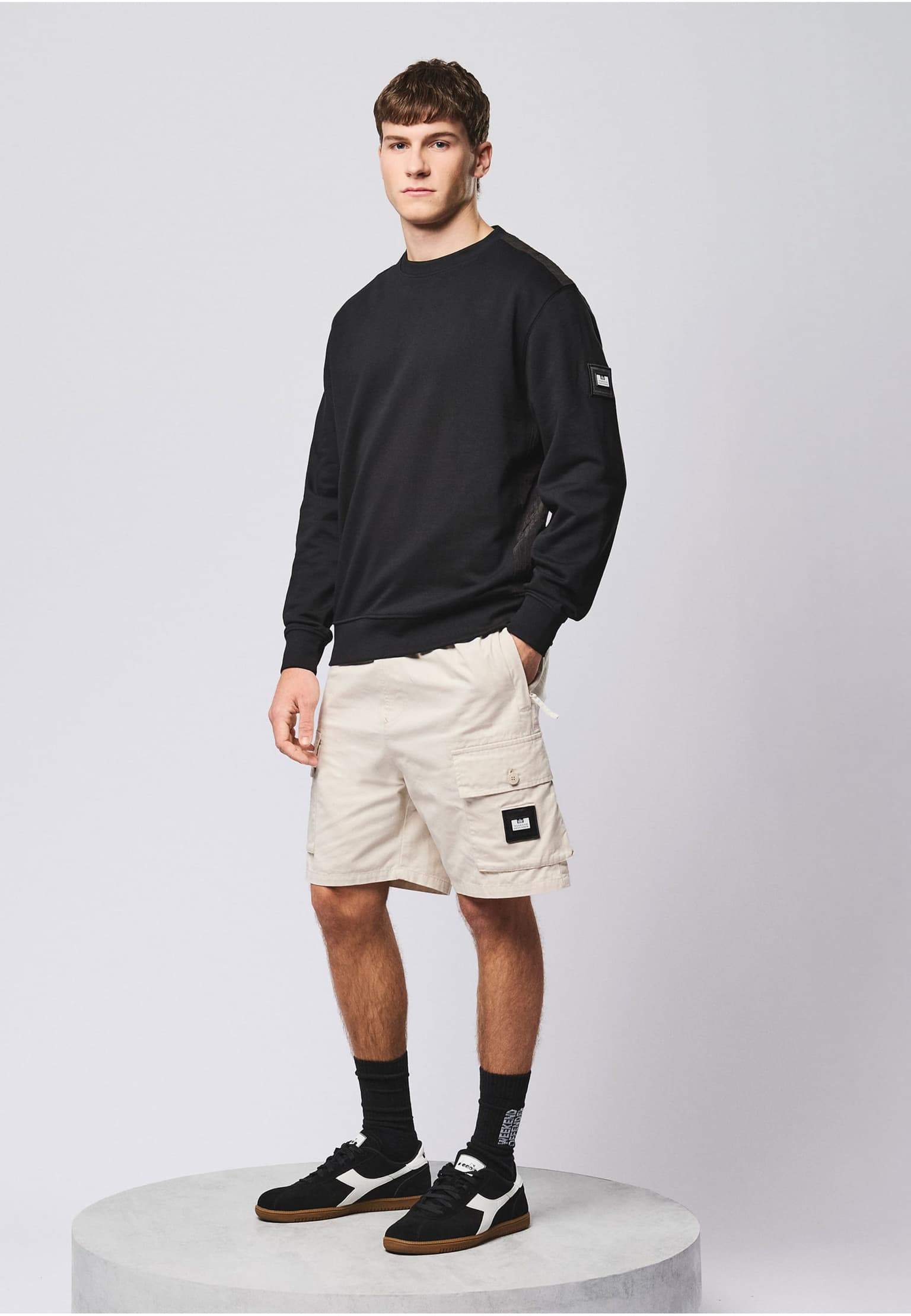 Weekend Offender F BOMB LARGE RIPSTOP OVERLAY SWEAT – Bild 3