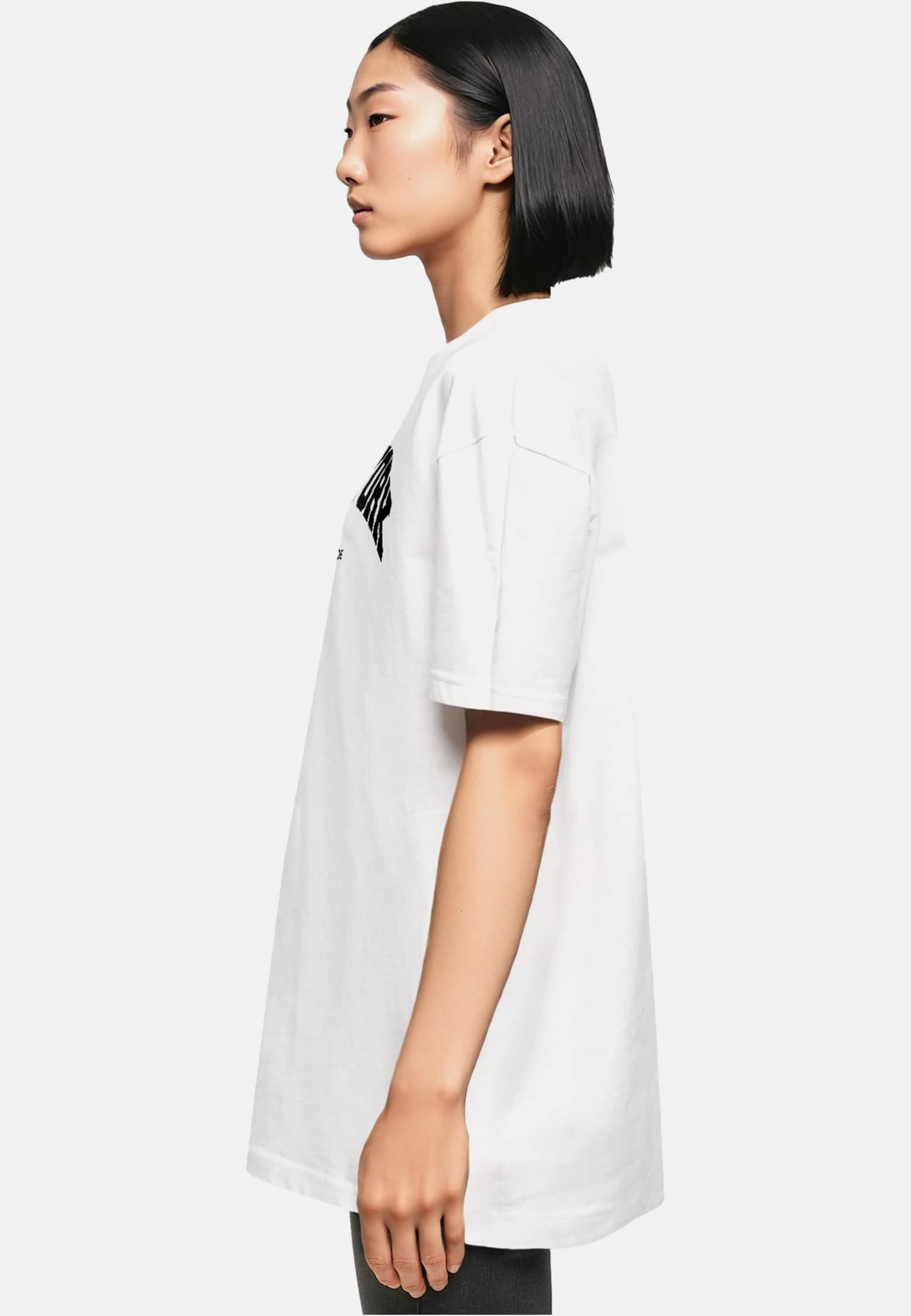 Merchcode Ladies New York Wording - Oversized Boyfriend Tee – Bild 3