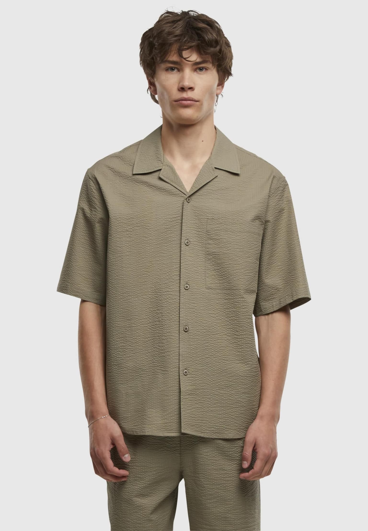 Urban Classics Relaxed Seersucker Short Sleeve Shirt – Bild 3