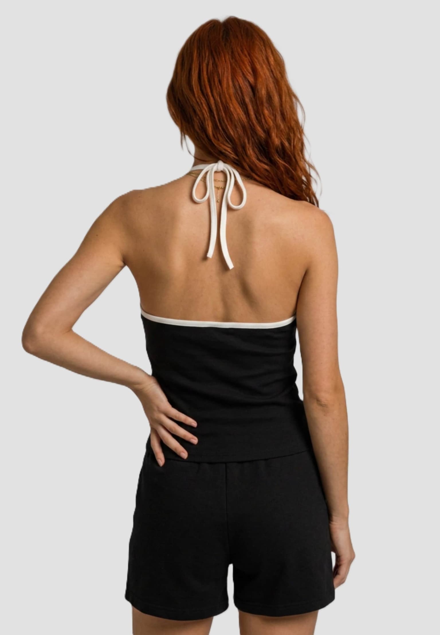 Urban Classics Ladies Contrast Piping Neckholder Top – Bild 2