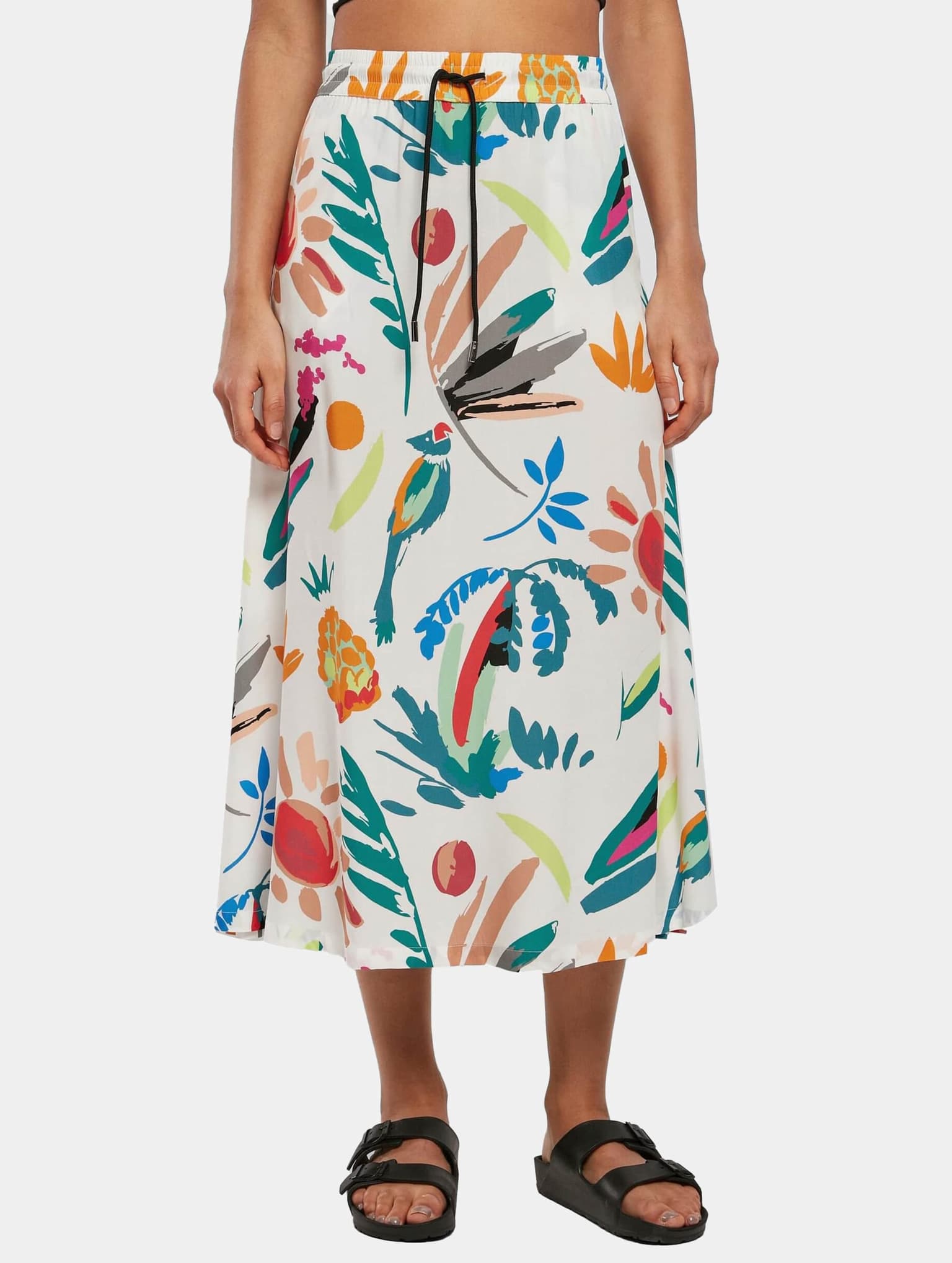 Urban Classics Ladies Viscose Midi Skirt