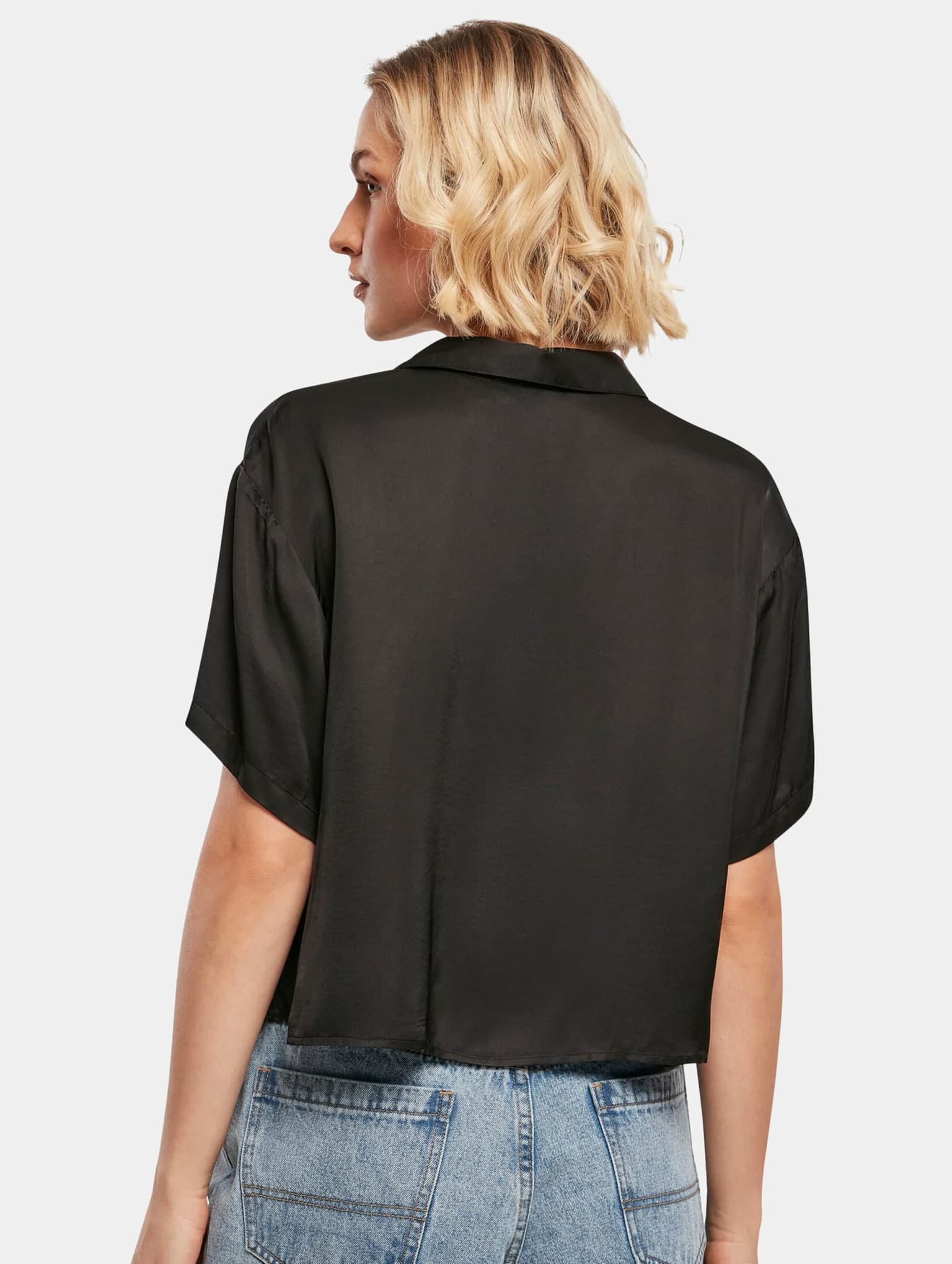 Urban Classics Ladies Viscose Satin Resort Shirt – Bild 2