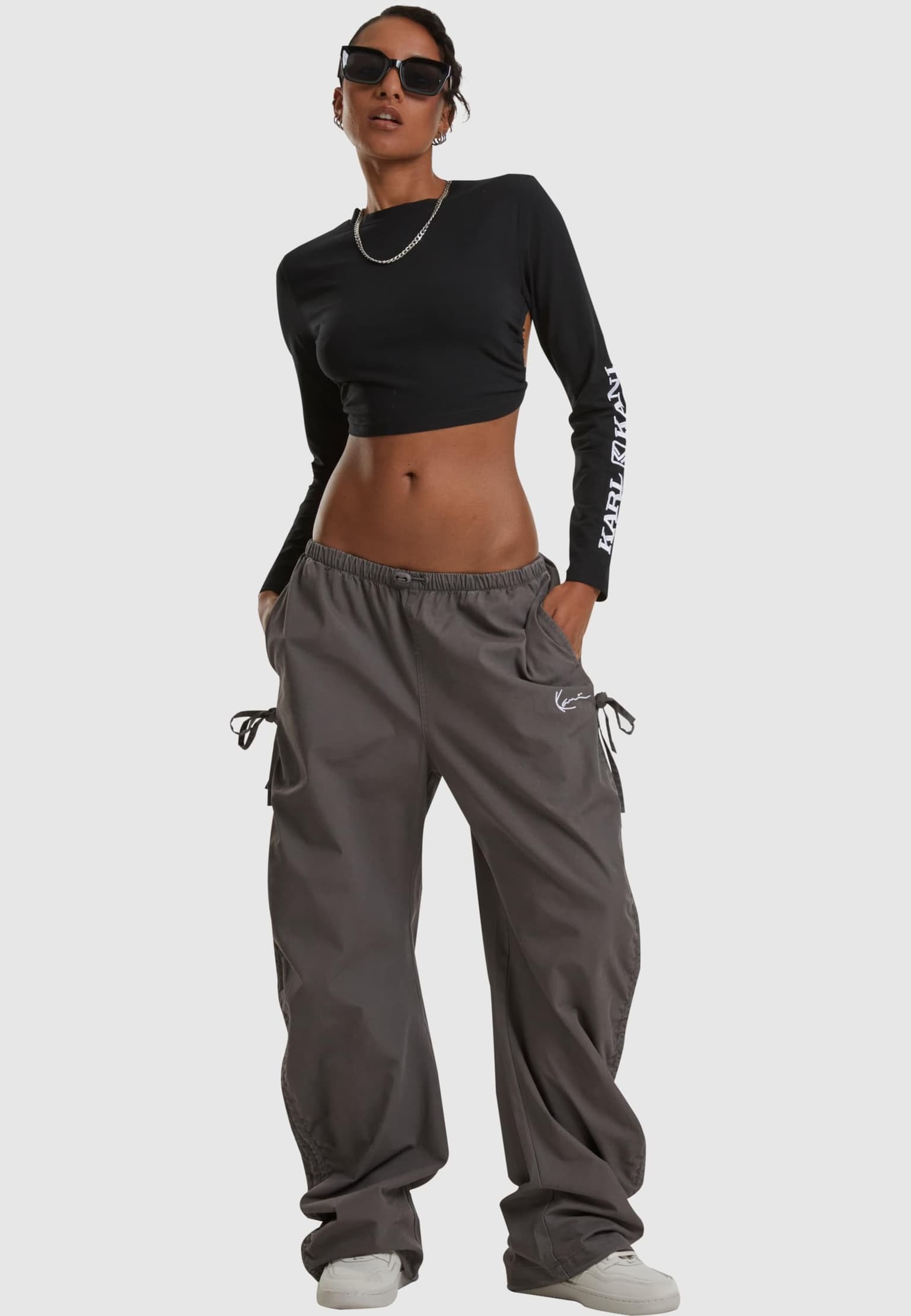 Karl Kani Small Signature Gathering Parachute Pants – Bild 4