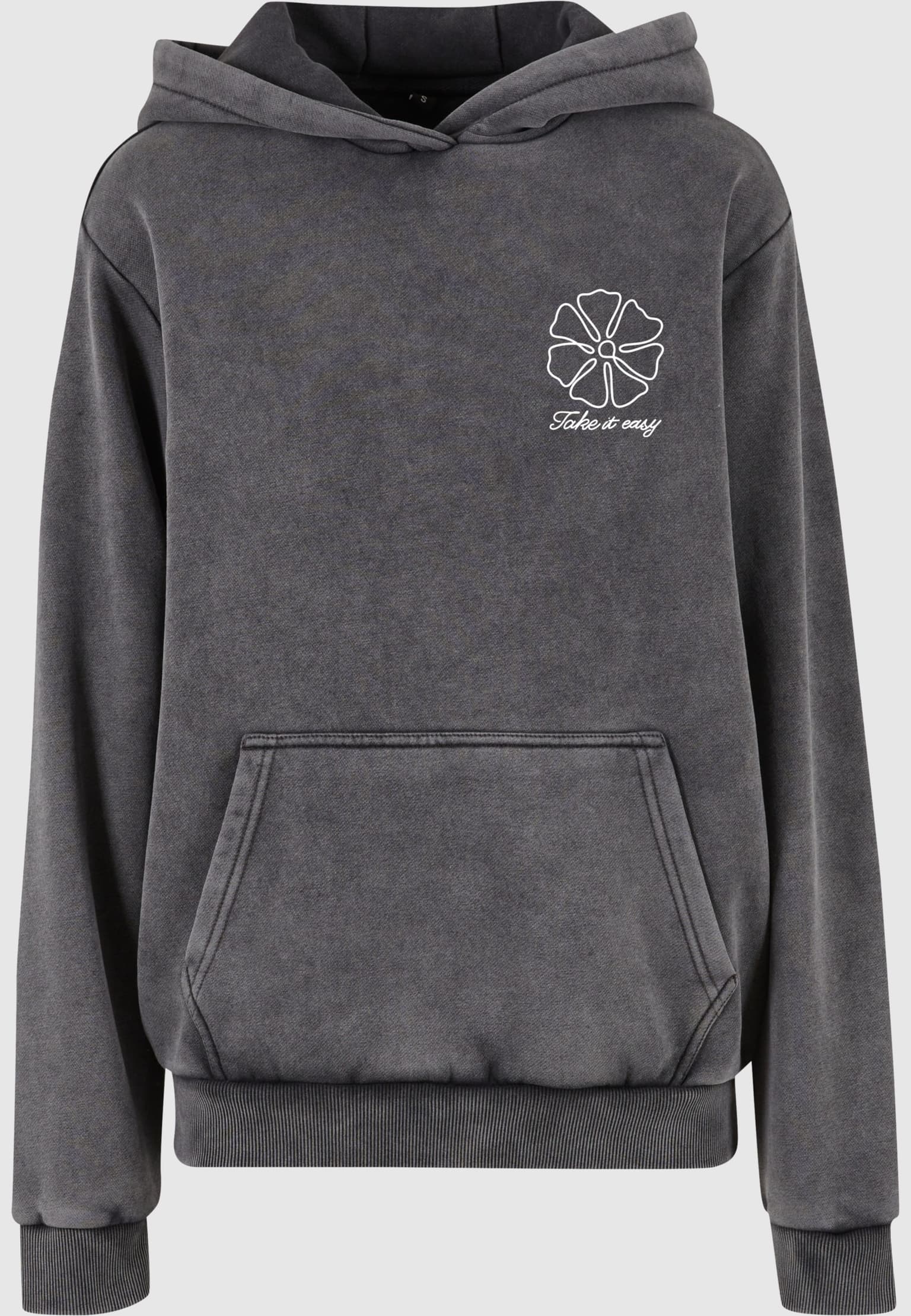Miss Tee One Line Flowers Ladies Vintage Heavy Hoody – Bild 3