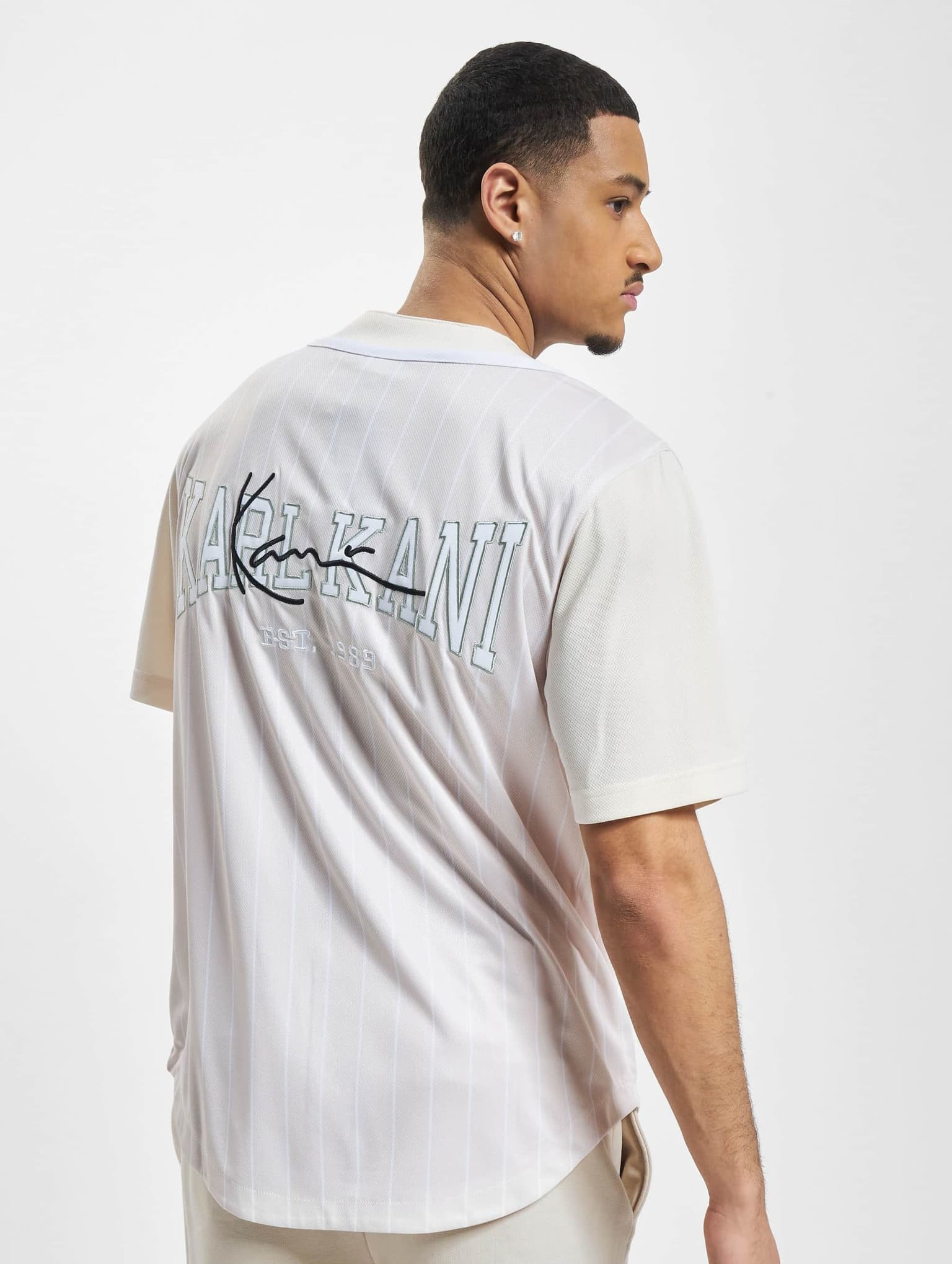 Karl Kani KM232-003-1 KK Og Block Pinstripe Baseball Shirt – Bild 2