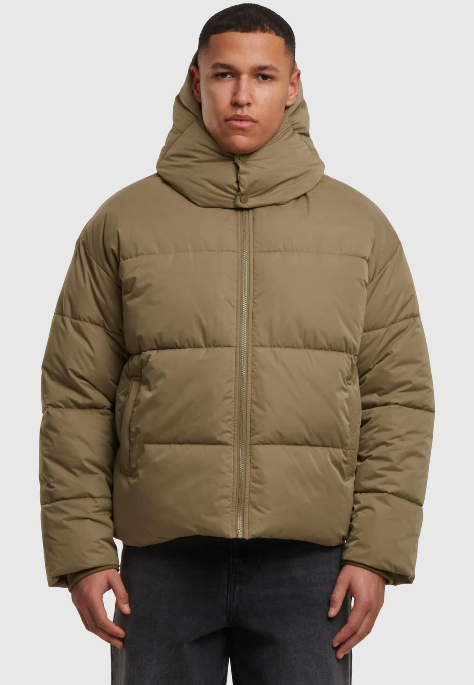 Urban Classics Puffer Jacket With Flap Hood – Bild 3