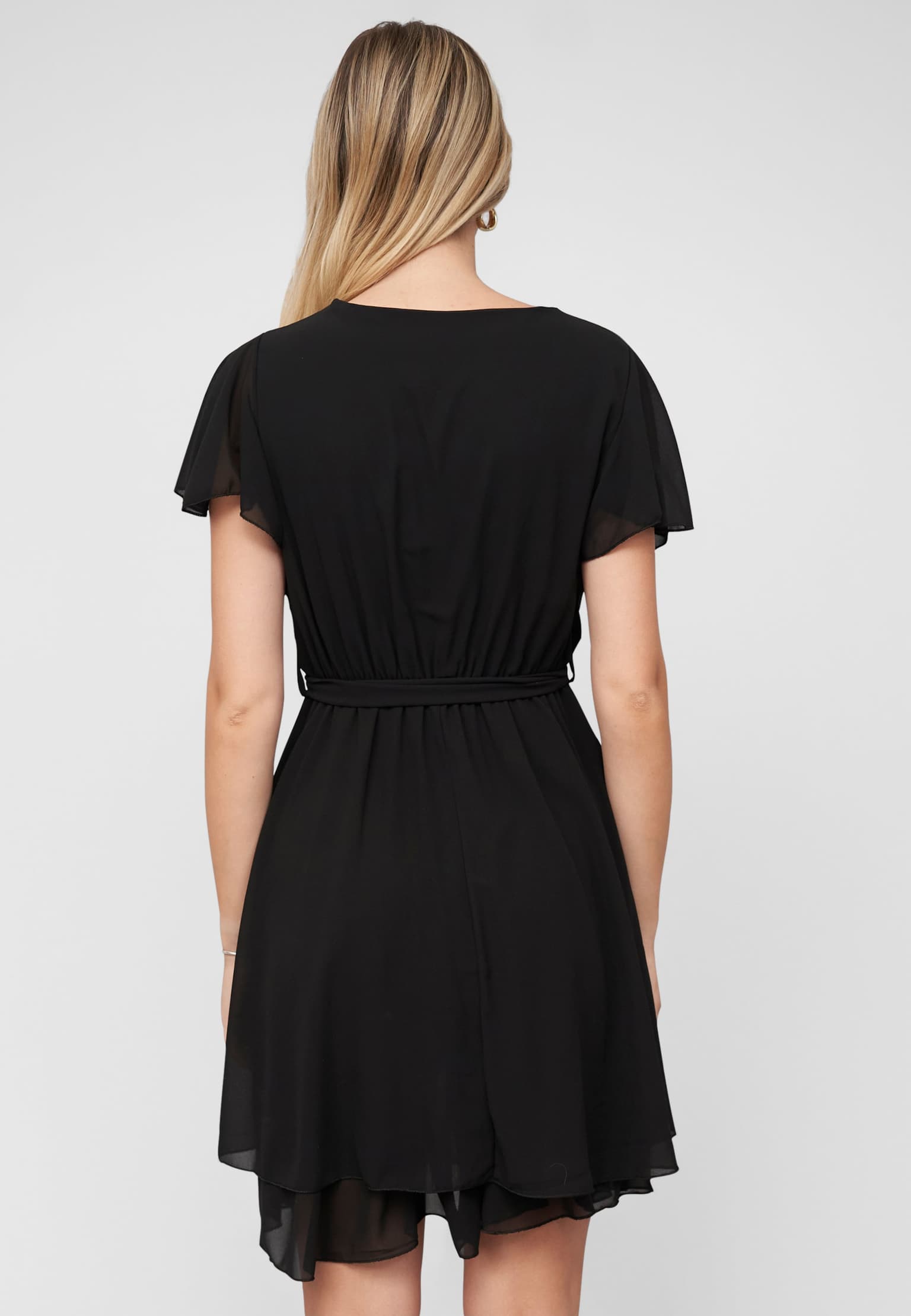 Cloud5ive Chiffon Wrap-Dress with tie belt – Bild 2