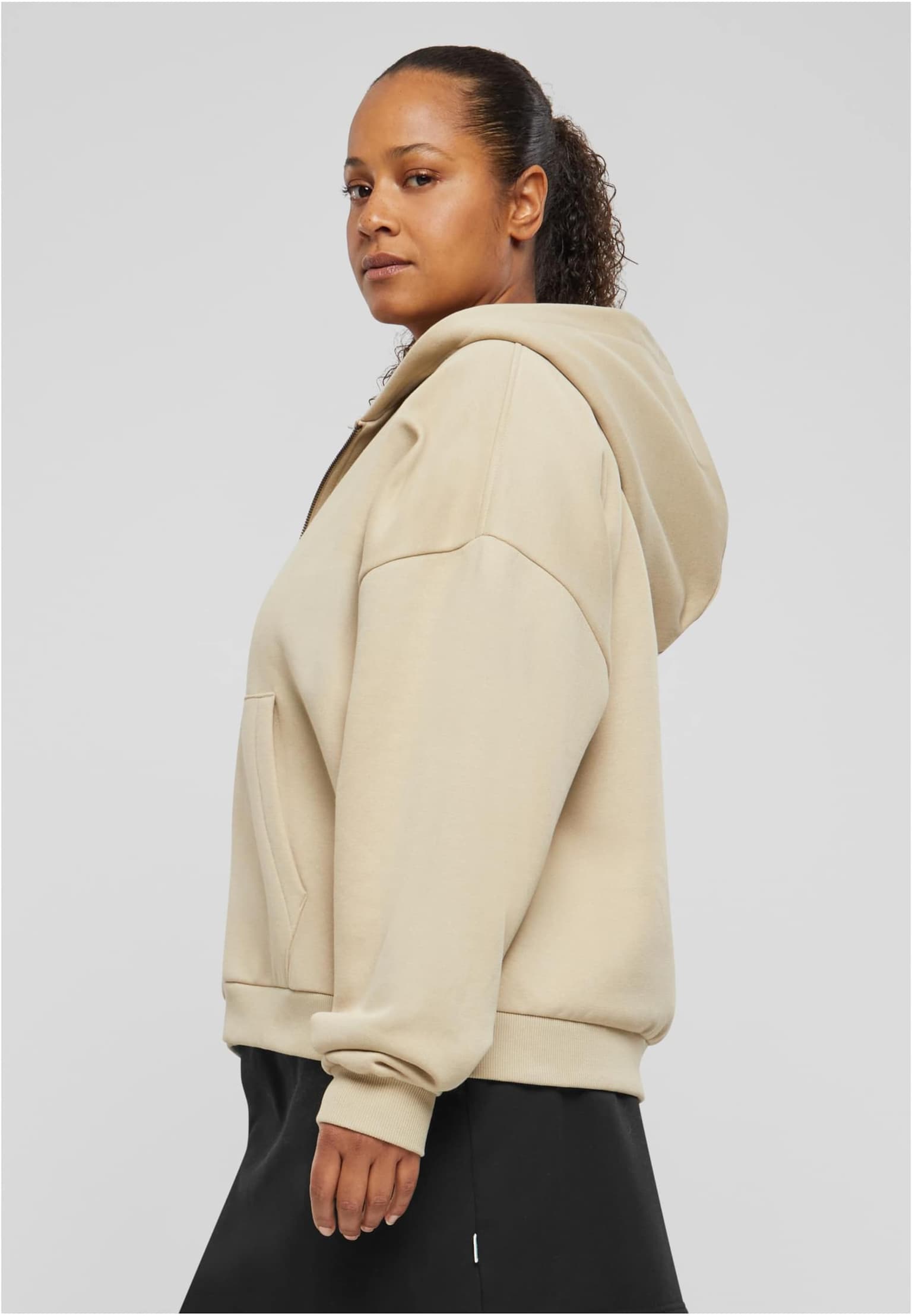 Urban Classics Ladies Boxy Zip Hoody – Bild 3