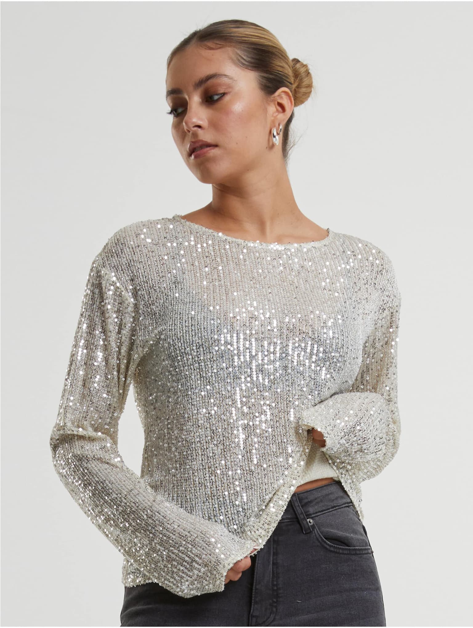 Urban Classics Ladies Sequins Longsleeve