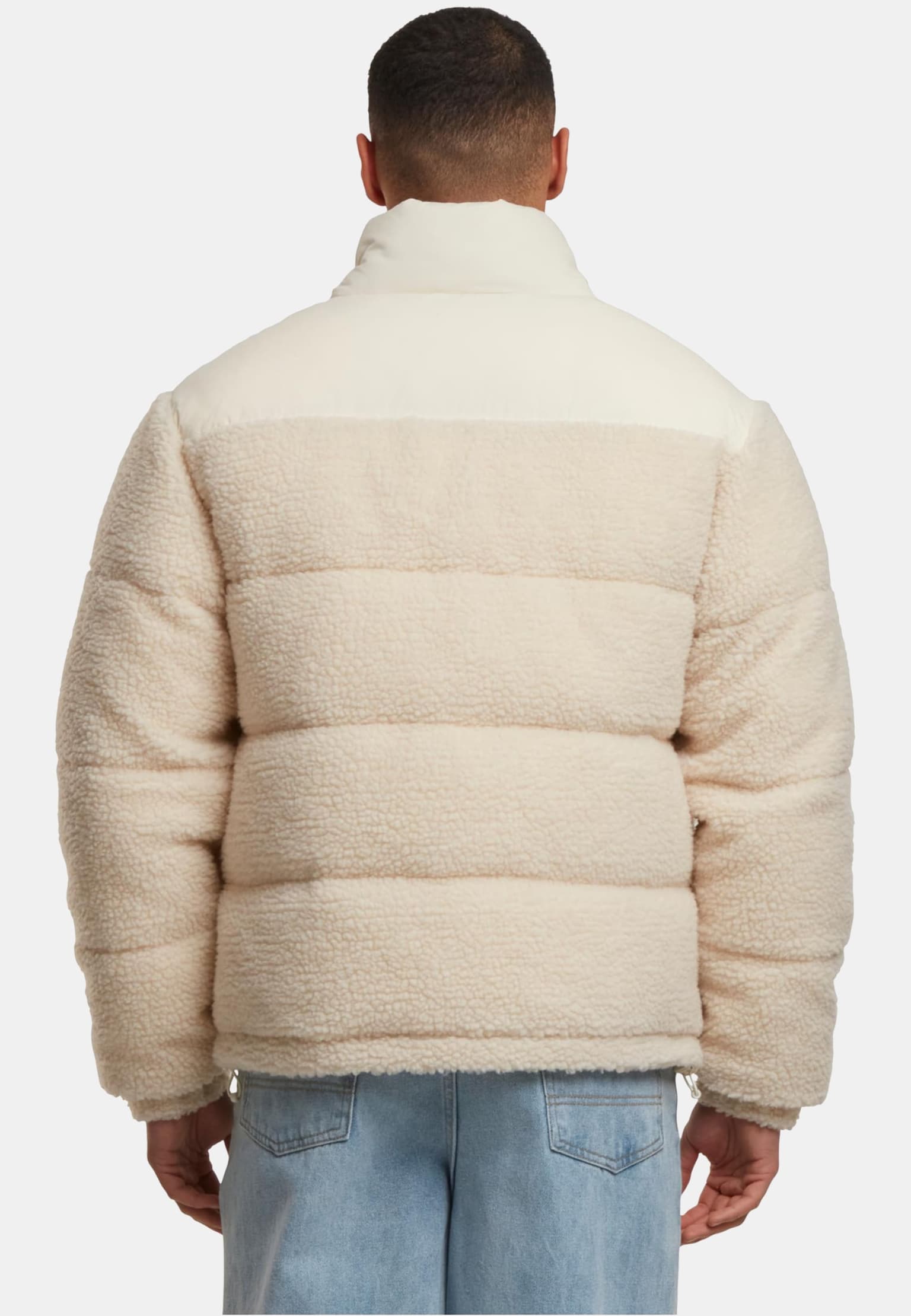 Urban Classics Fabric Mix Teddy Puffer Jacket – Bild 2
