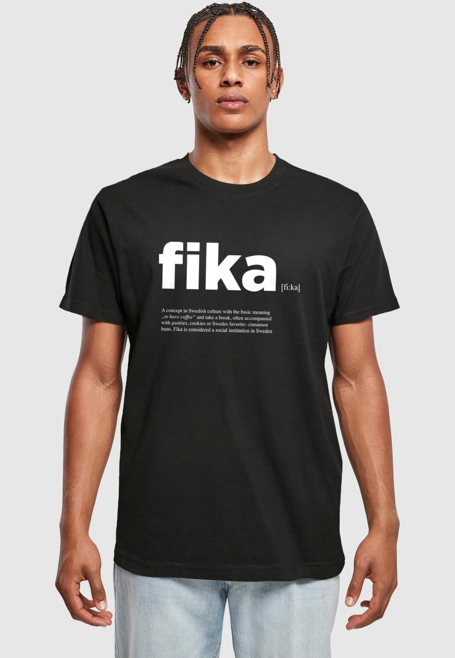 Mister Tee Fika Definition T-Shirt Round Neck