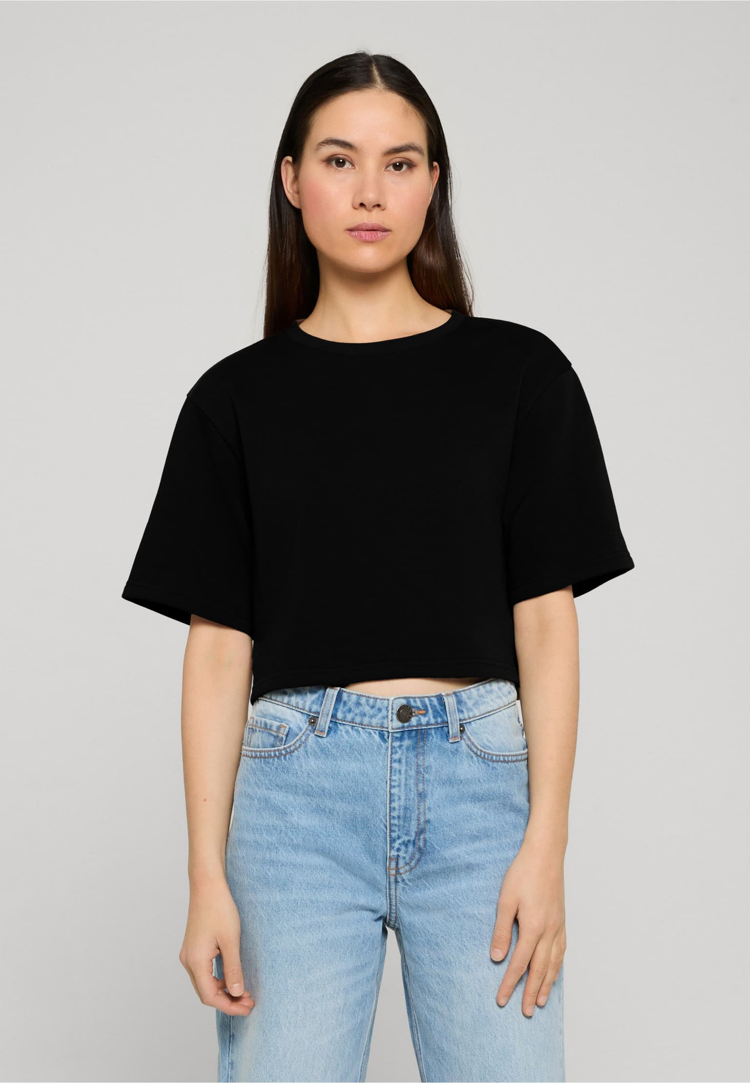 Urban Classics Ladies Light Terry Cropped Tee