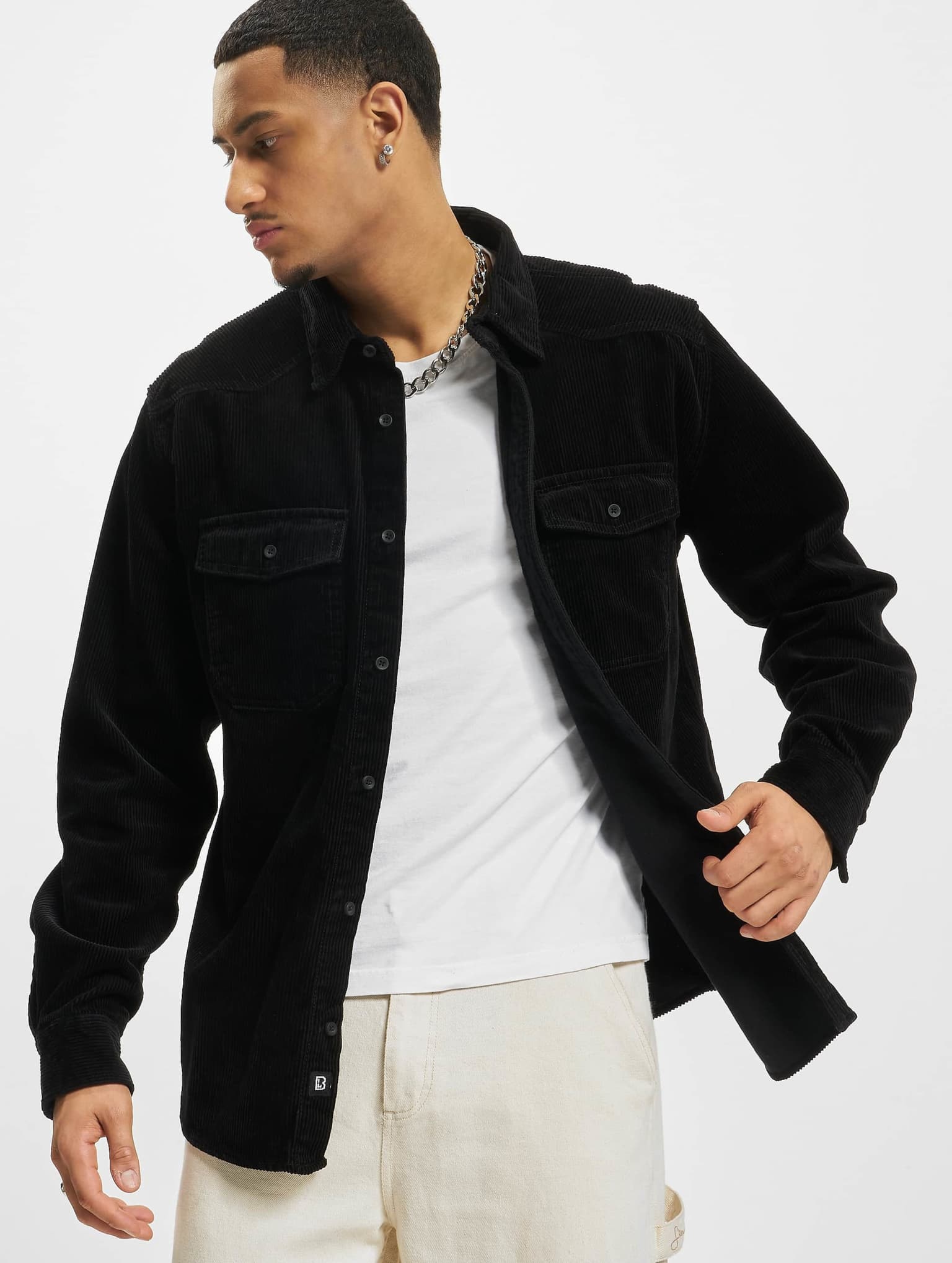 Brandit Corduroy Classic Shirt Long Sleeve