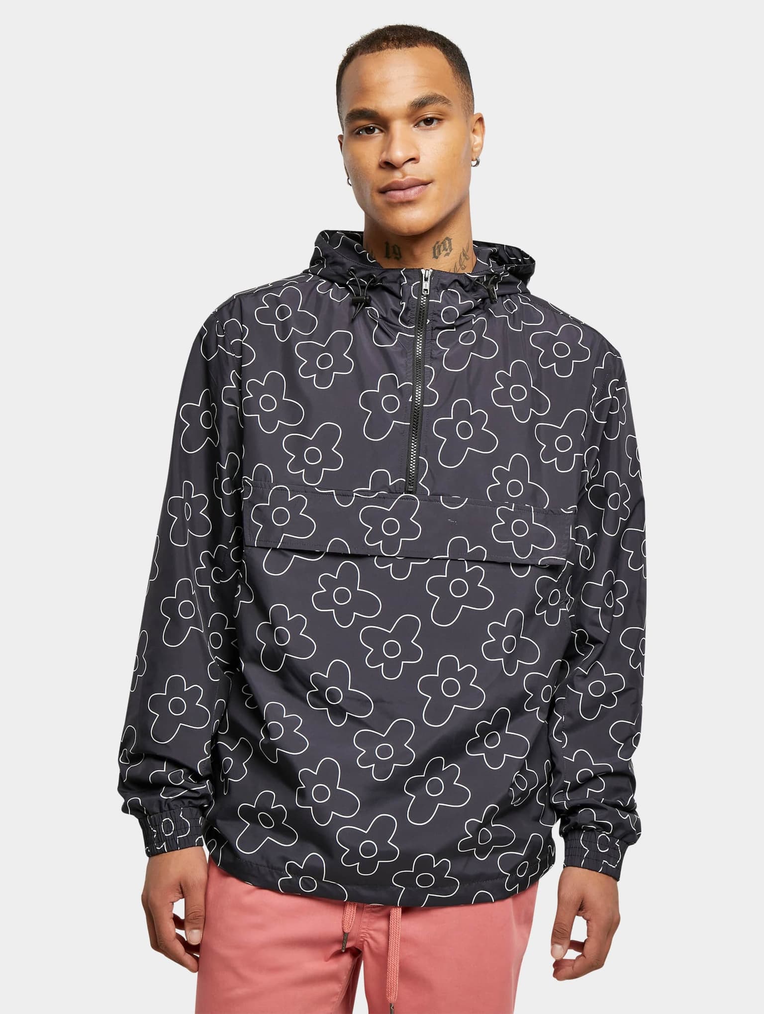 Urban Classics Flower AOP Pull Over Jacket