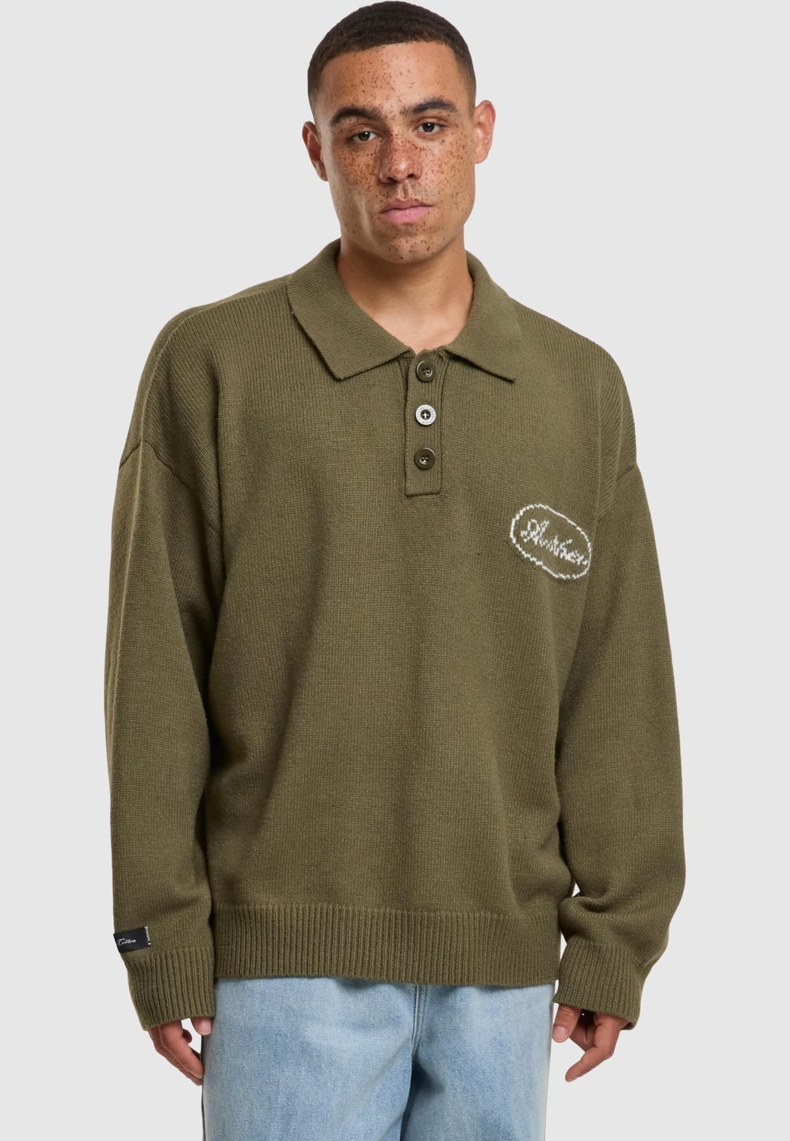 Another Cotton Lab Three Button Knit Sweater