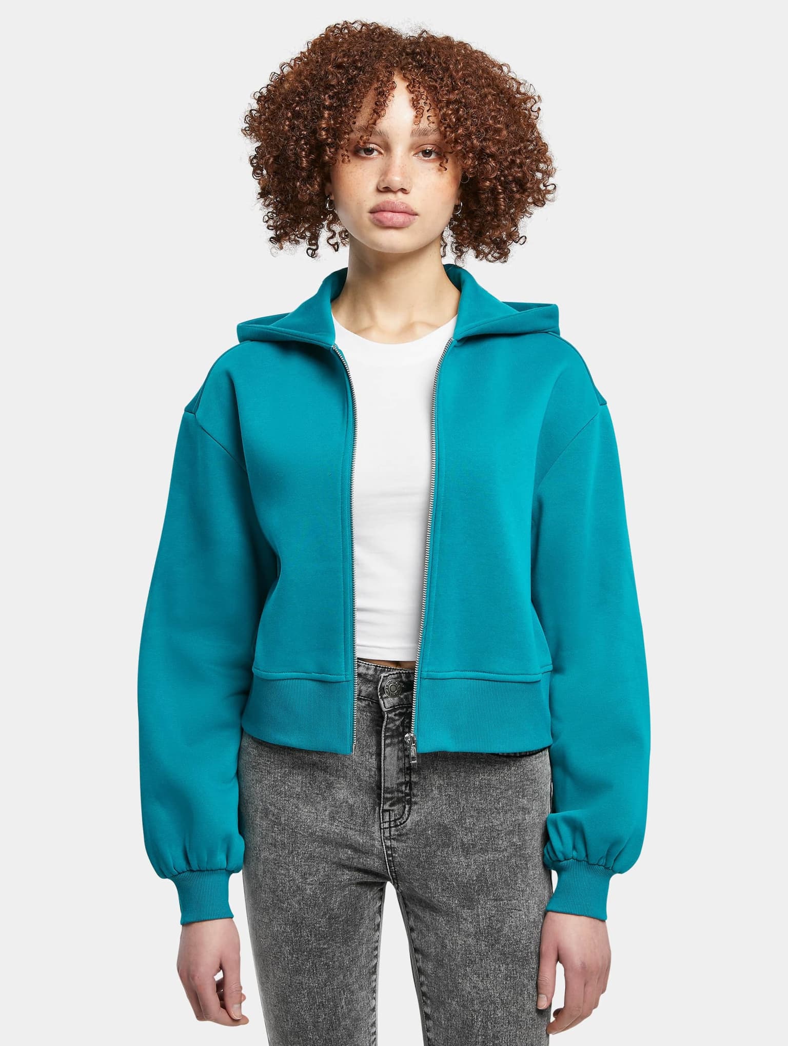 Urban Classics Ladies Short Oversized Zip Jacket