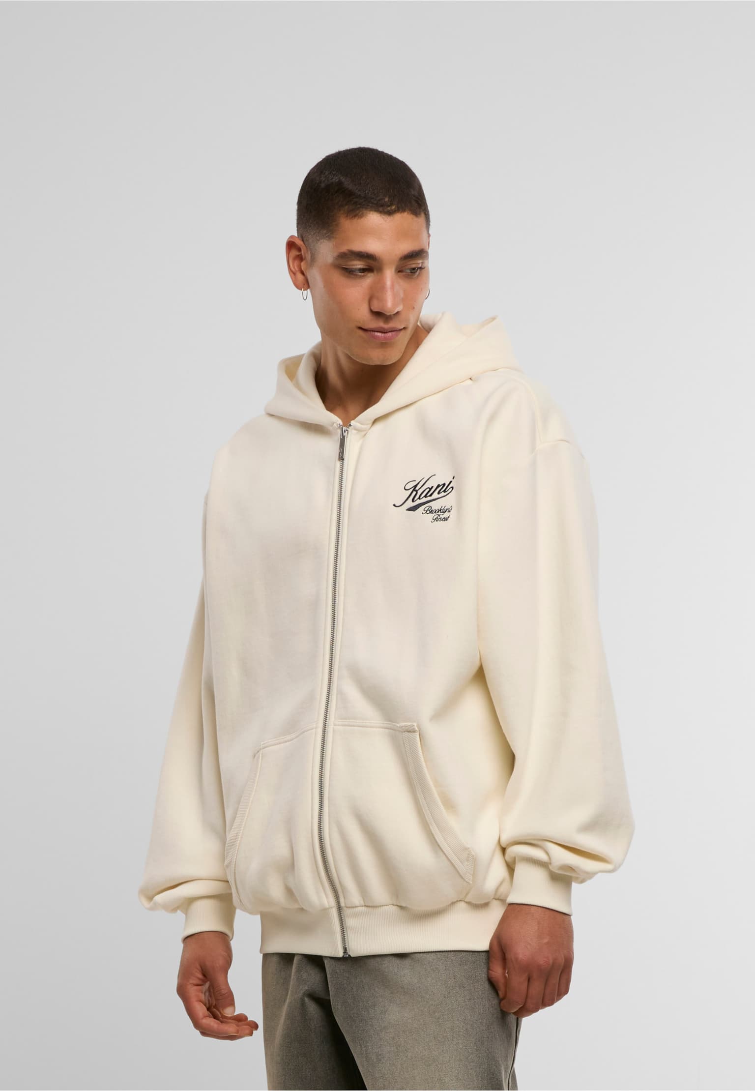 Karl Kani Cursive Varsity Oversized Zip Hoodie