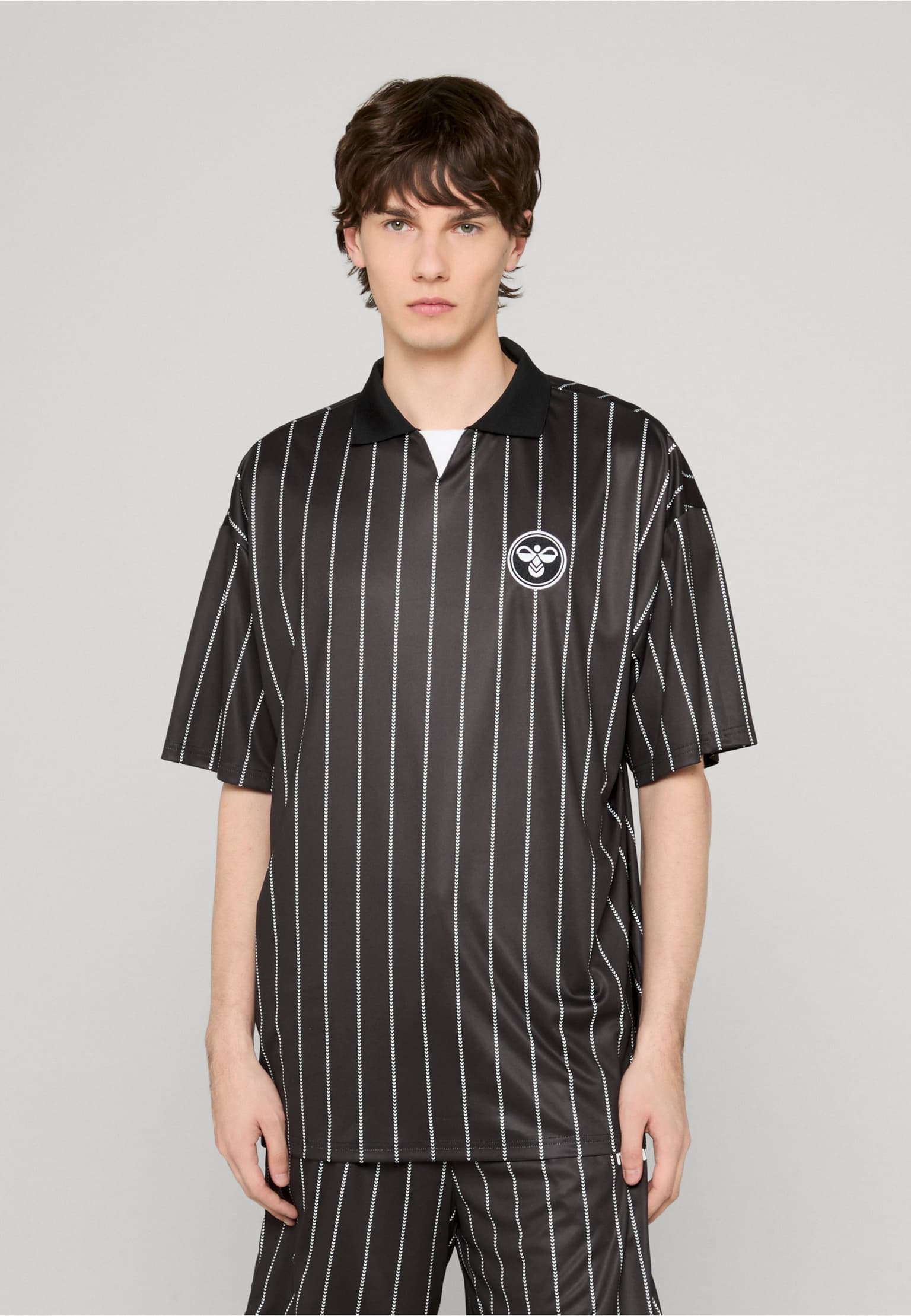 Hummel Chevron Pinstripe Polo Shirt