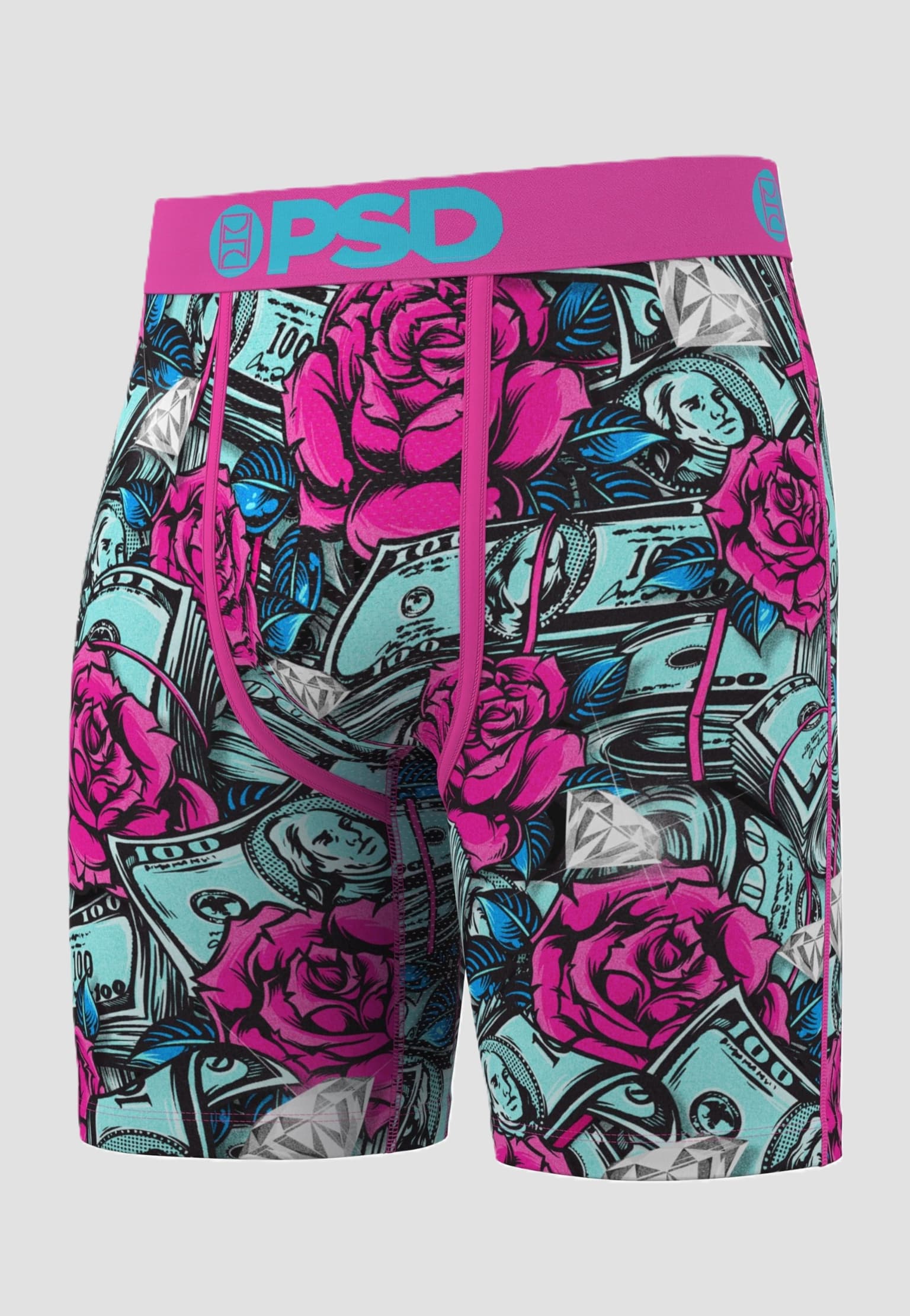PSD STACKED ROSES BOXER