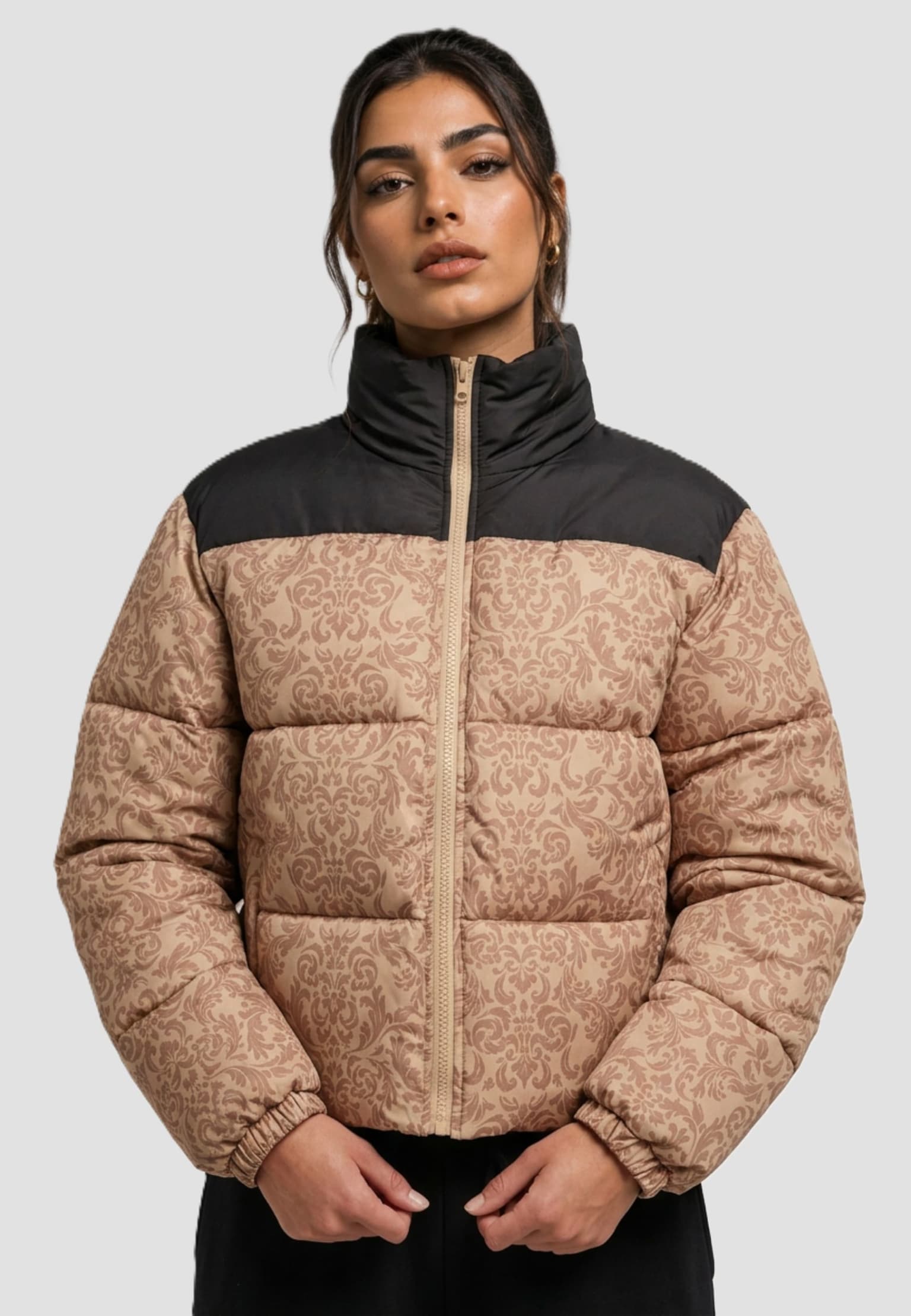 Urban Classics Ladies AOP Retro Puffer Jacket