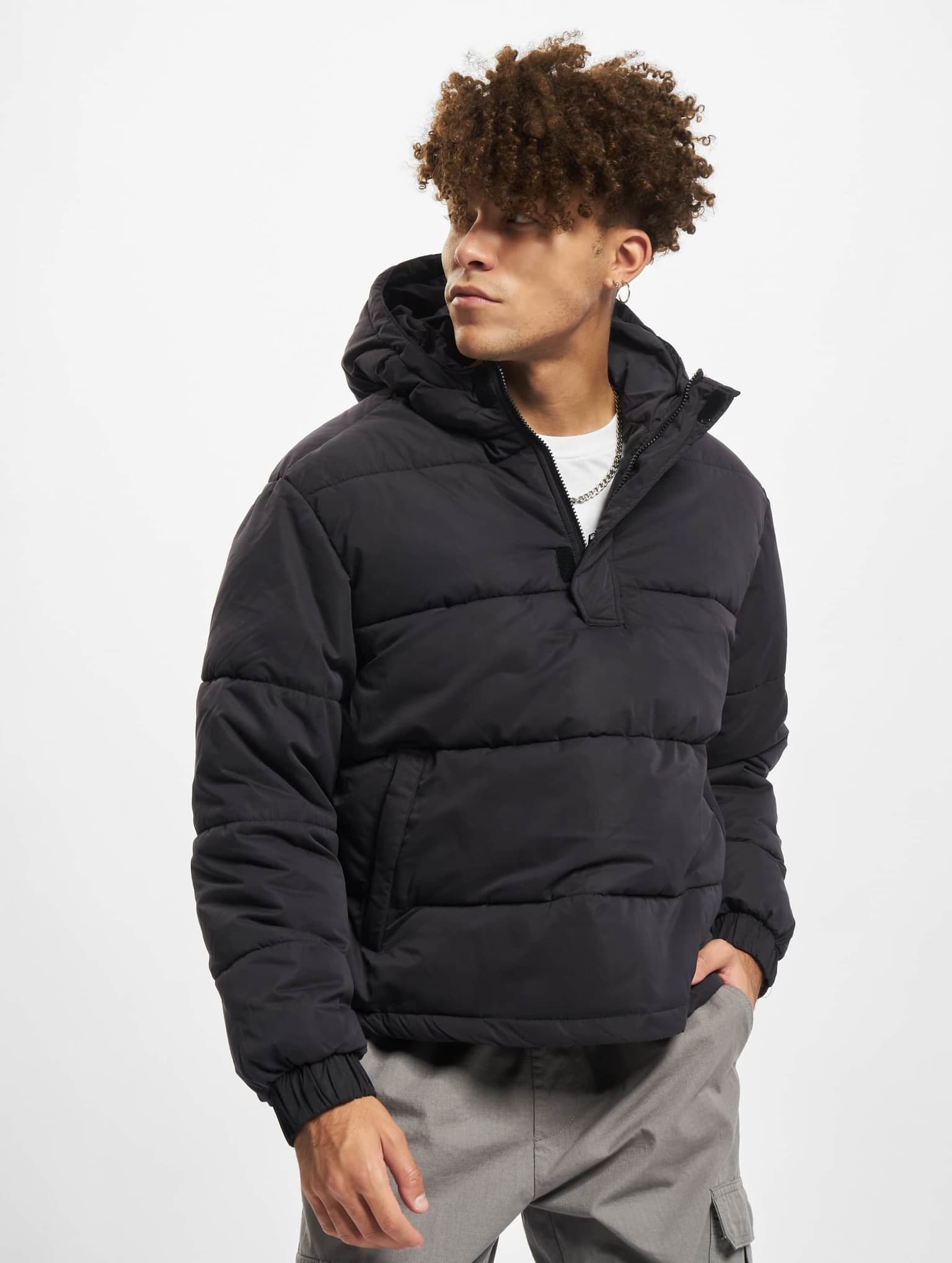 Urban Classics Hooded Cropped Pull Over Jacket