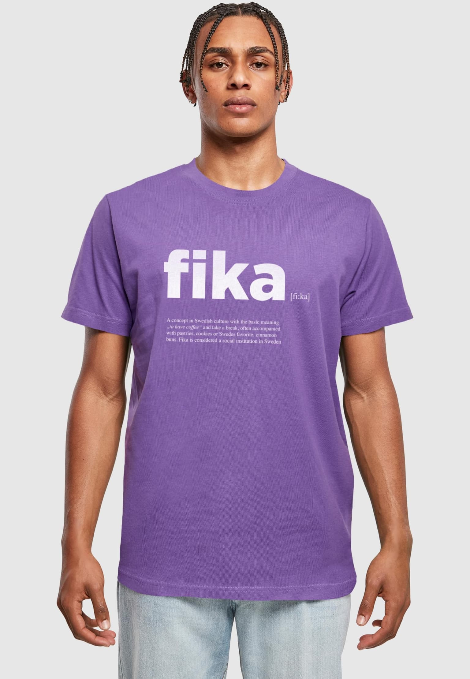 Mister Tee Fika Definition T-Shirt Round Neck