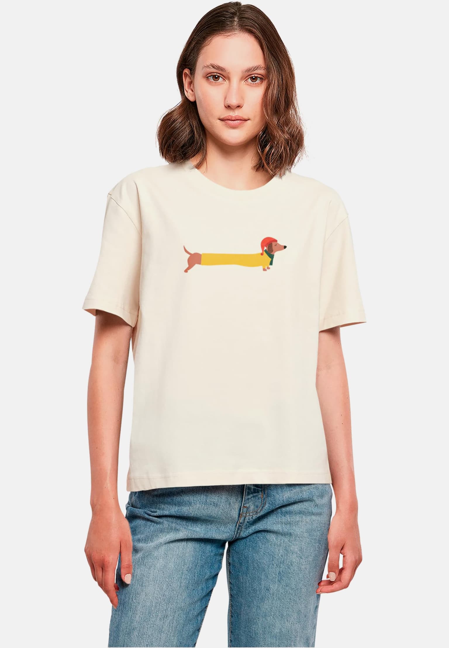 Merchcode Ladies Christmas Dog Tee
