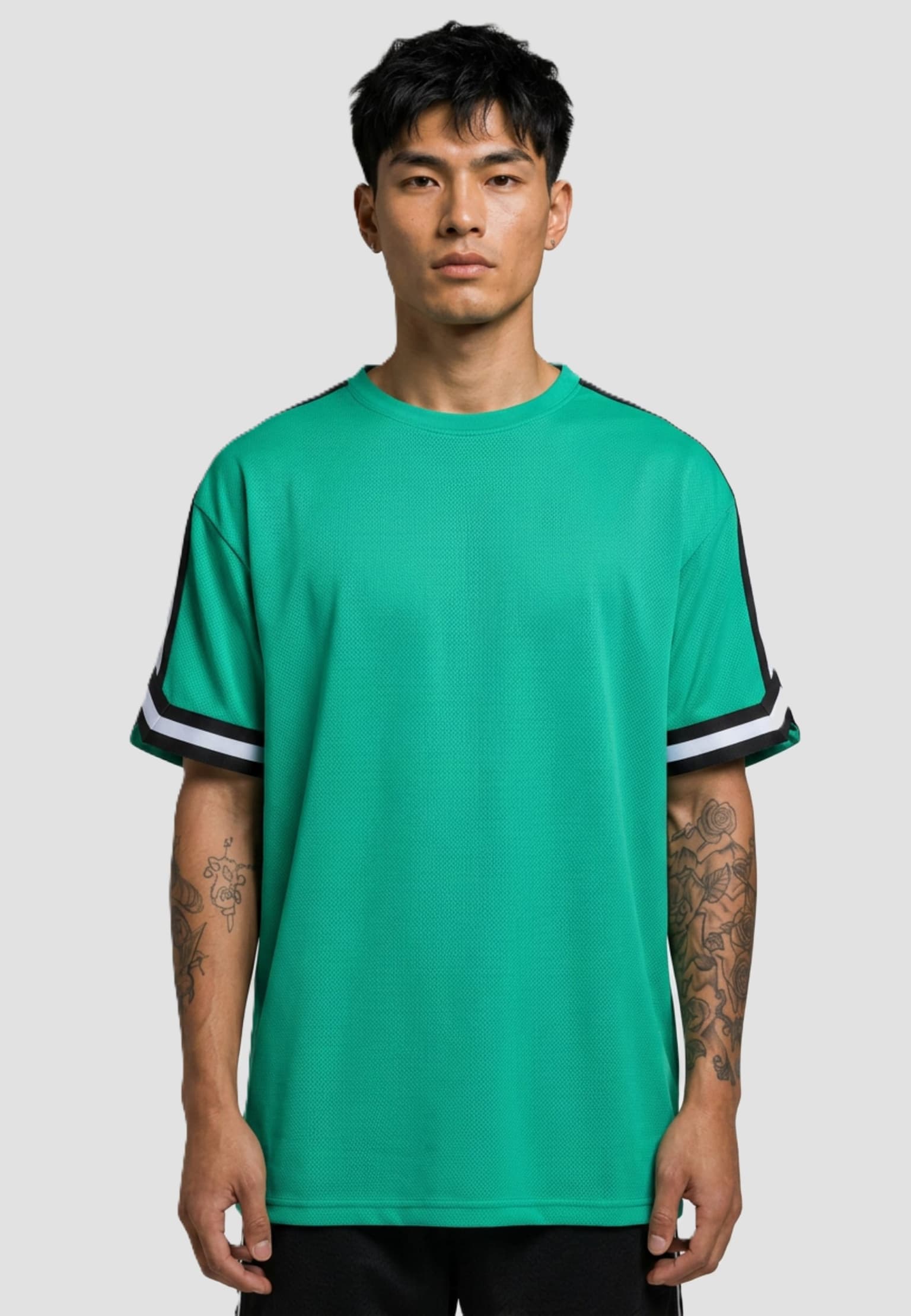 Urban Classics Oversized Stripes Mesh Tee