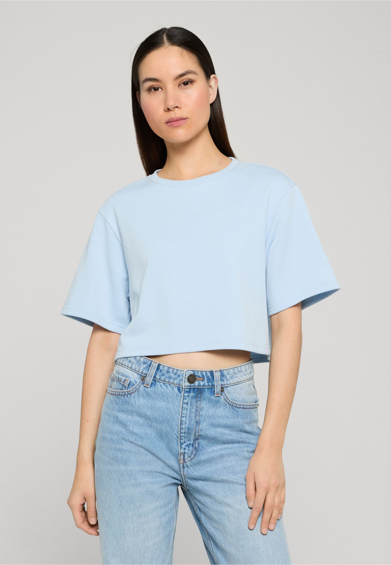 Urban Classics Ladies Light Terry Cropped Tee