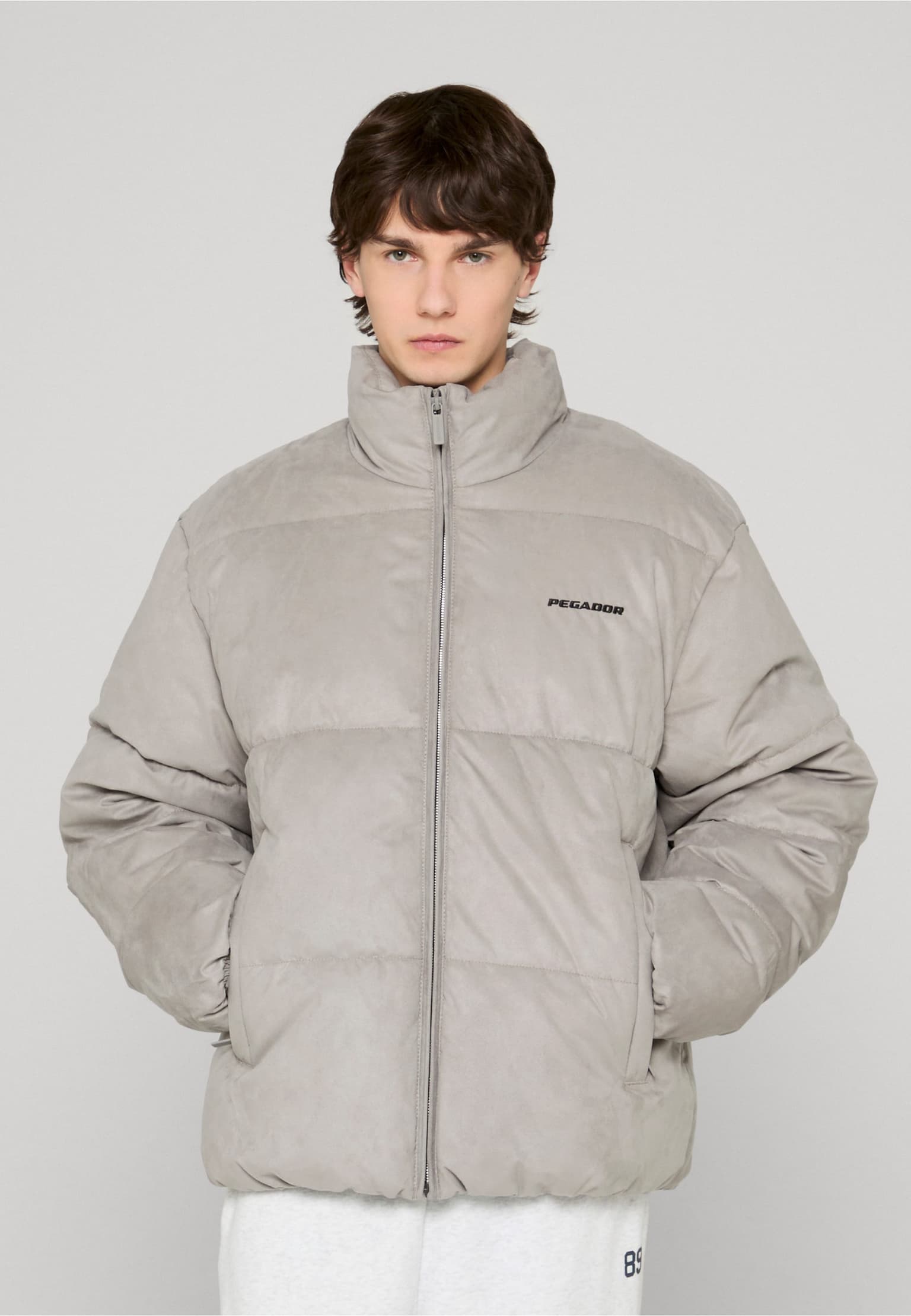 PEGADOR Sidan Velour Puffer Jacket