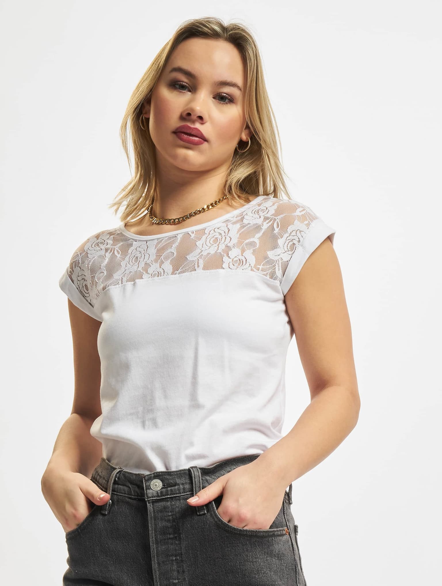 Urban Classics Ladies Top Laces Tee