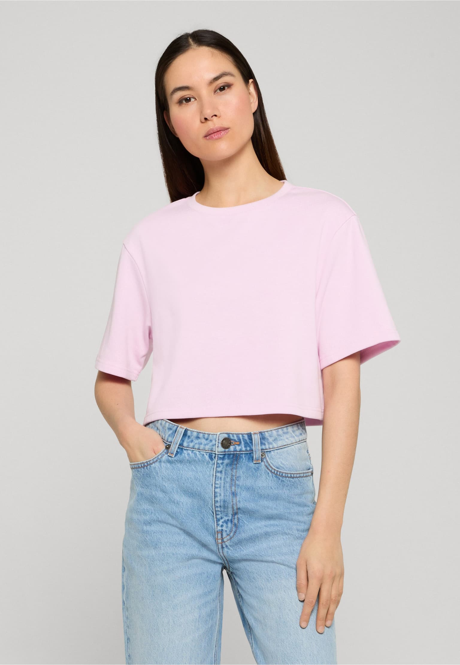 Urban Classics Ladies Light Terry Cropped Tee