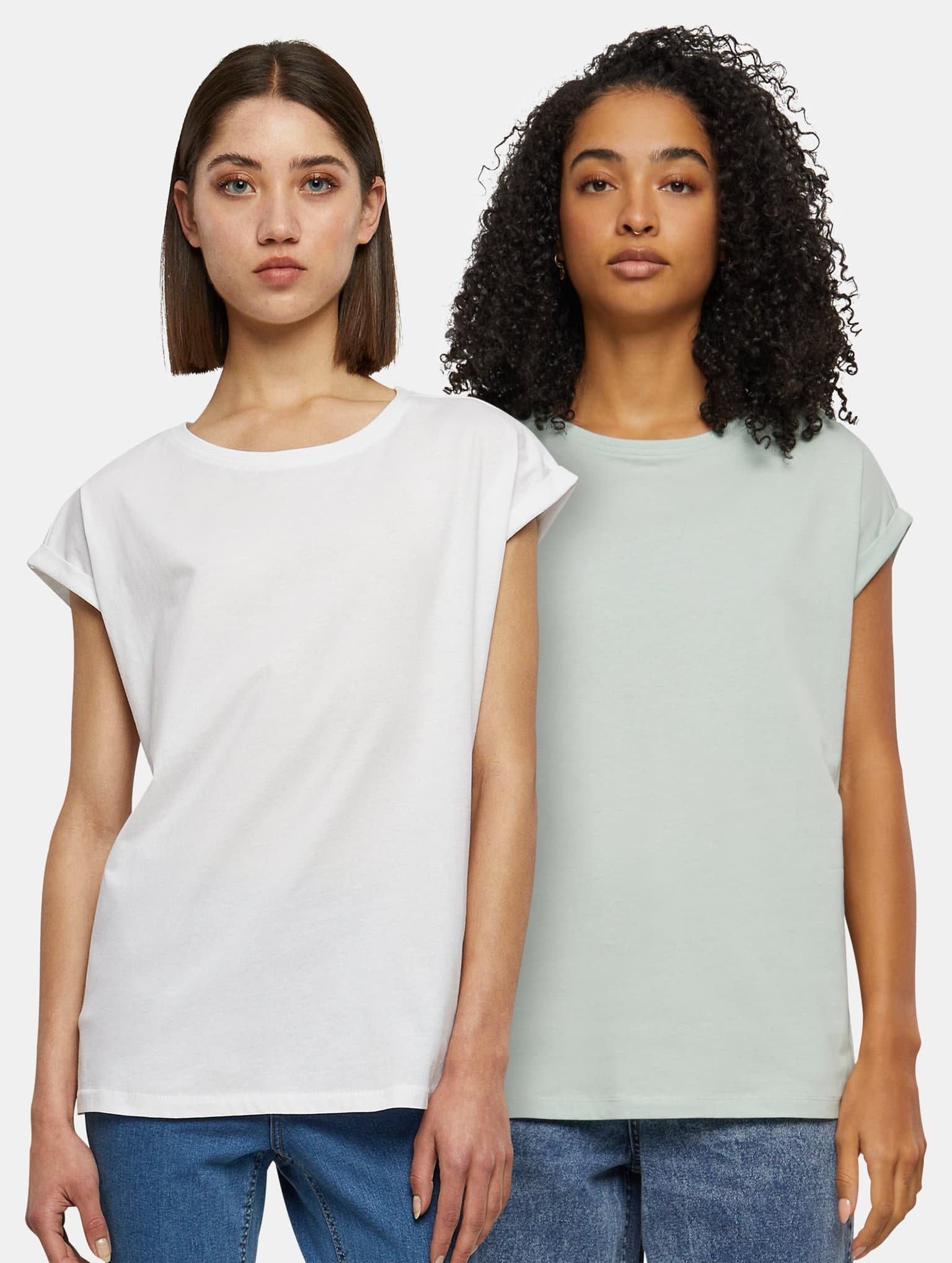Urban Classics Ladies Extended Shoulder Tee 2-Pack
