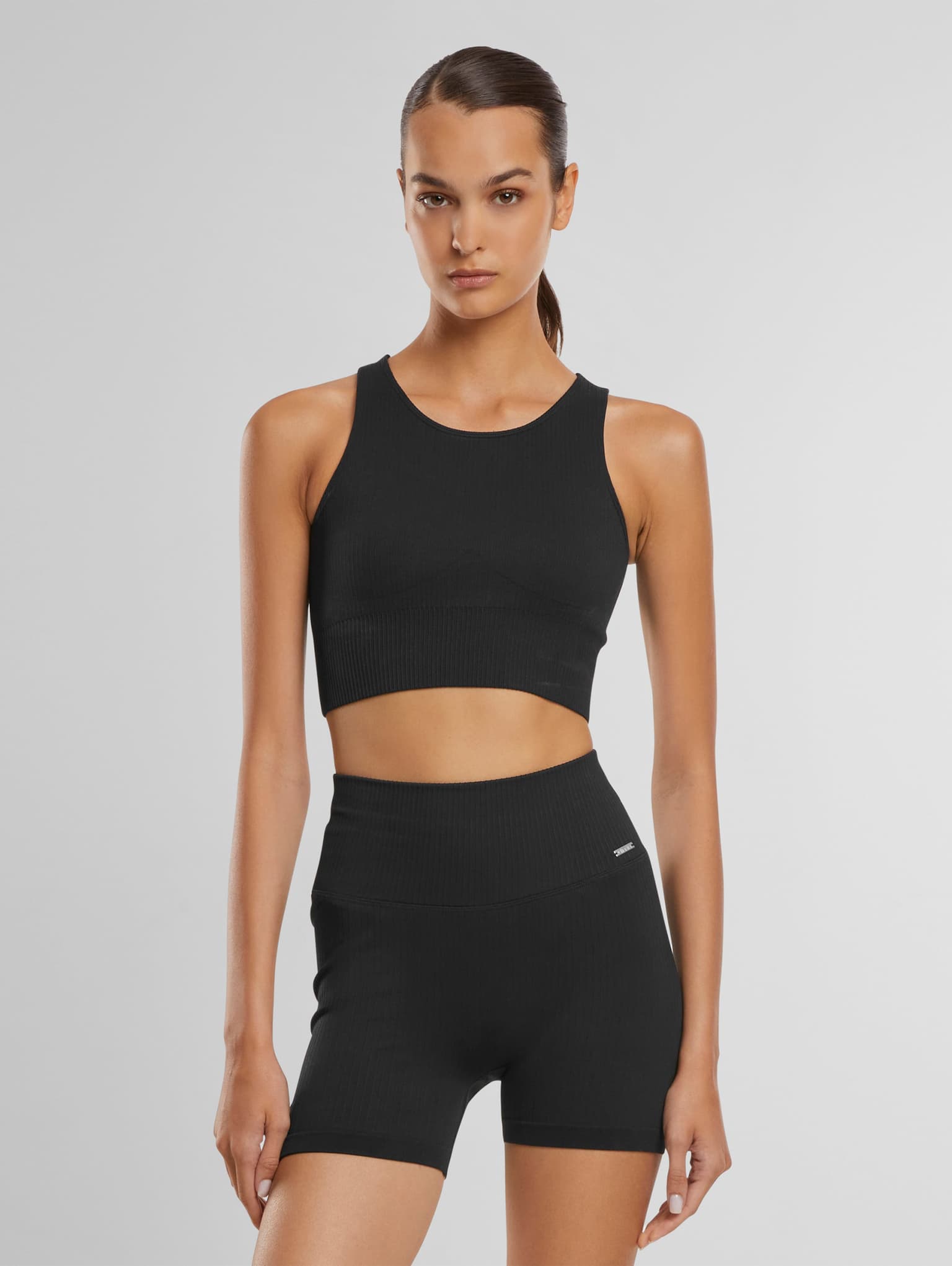 aimn aim'n Ribbed Seamless Crop Top