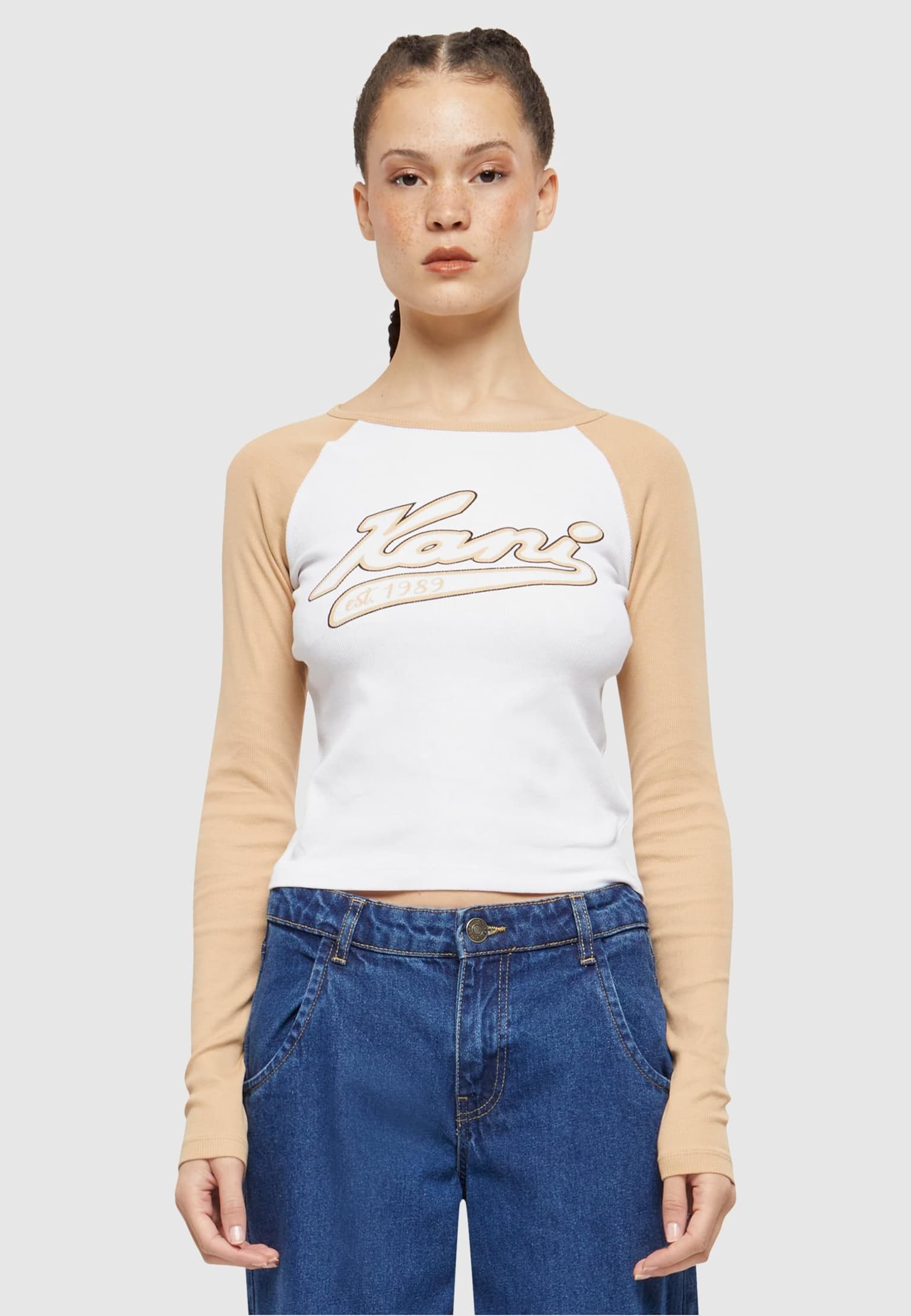Karl Kani Varsity Crop Block Rib Longlseeve