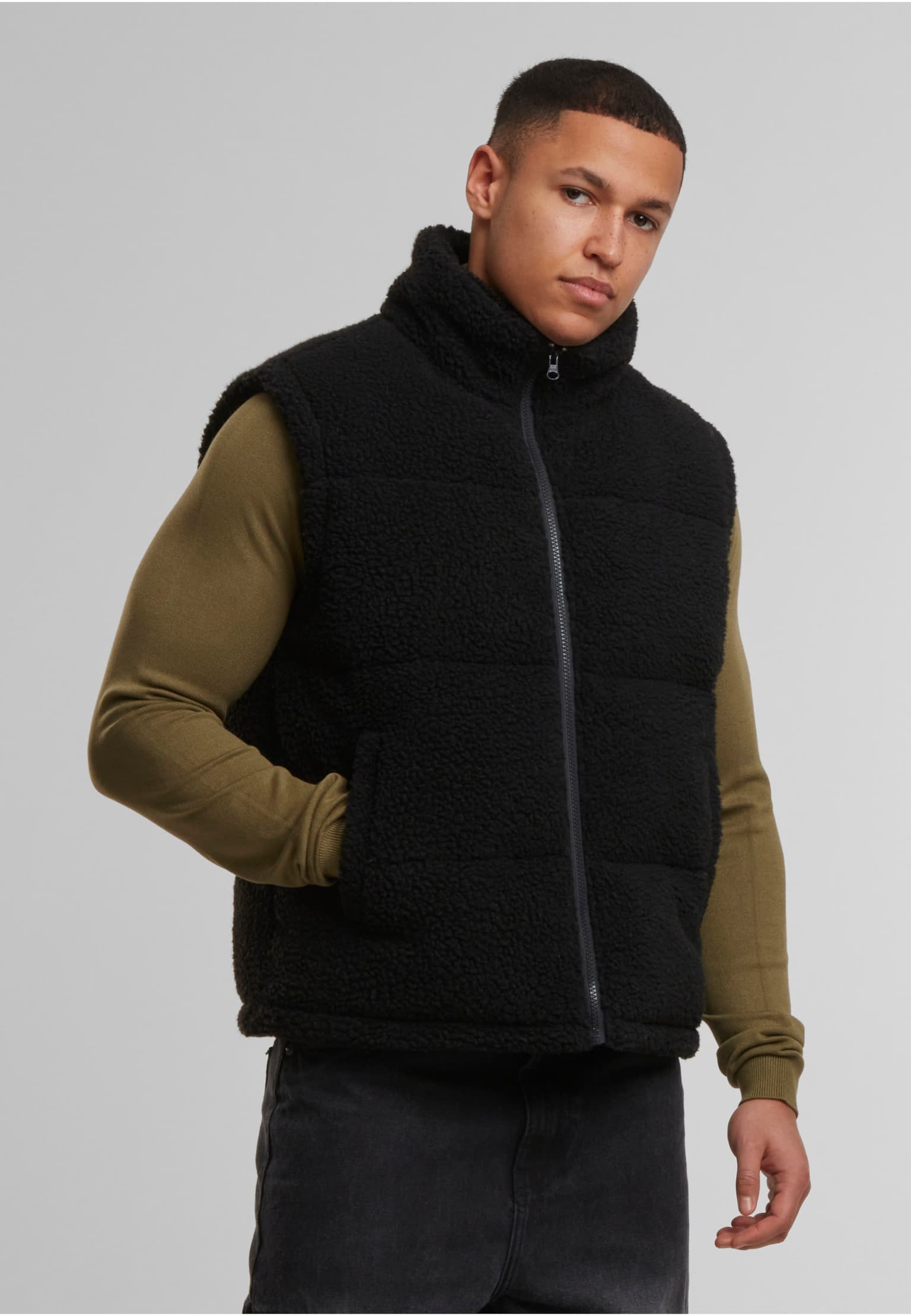 Urban Classics Basic Teddy Puffer Vest
