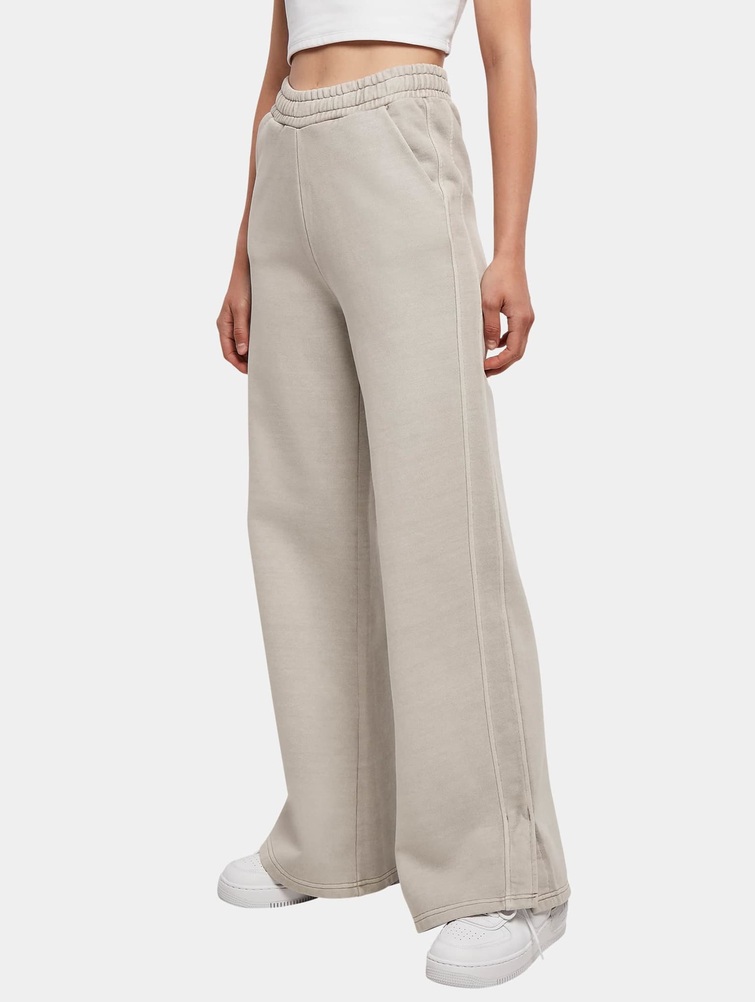Urban Classics Ladies Heavy Terry Garment Dye Slit Pants