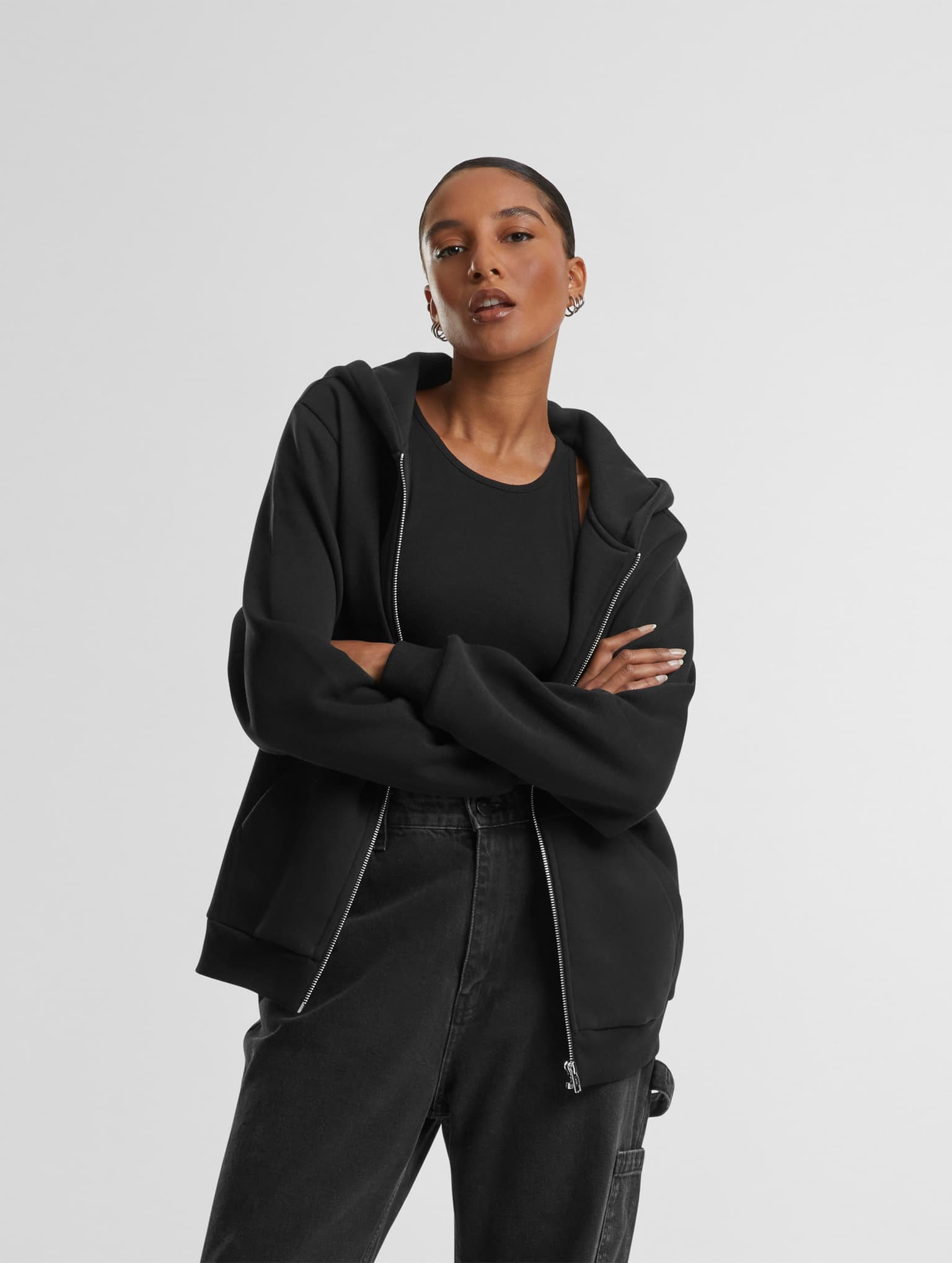 Urban Classics Ladies Fluffy Zip Hoodie