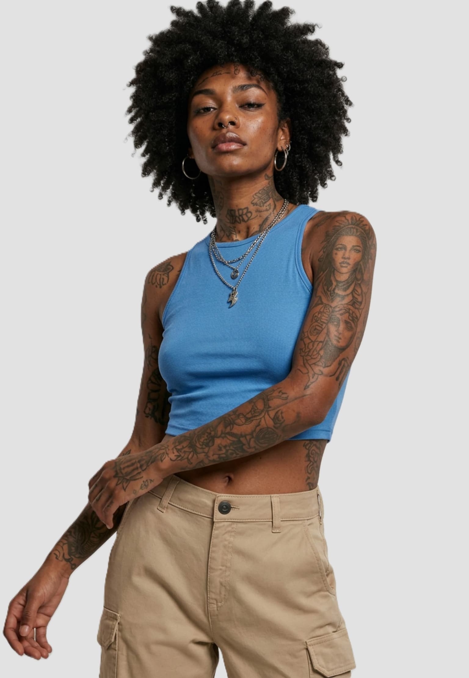 Urban Classics Ladies Cropped Rib Top